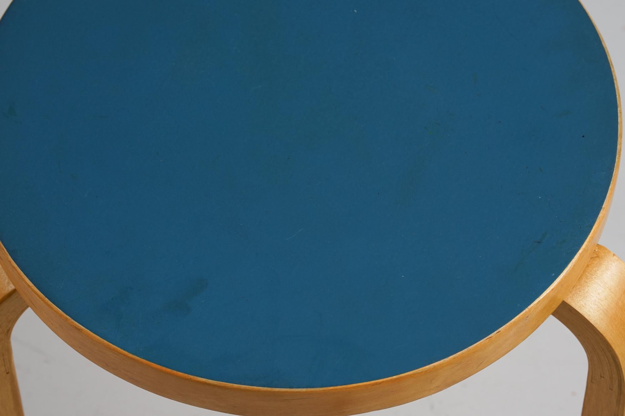 Finnish Model 60 Stool, Alvar Aalto, Artek, 1950/1960s For Sale