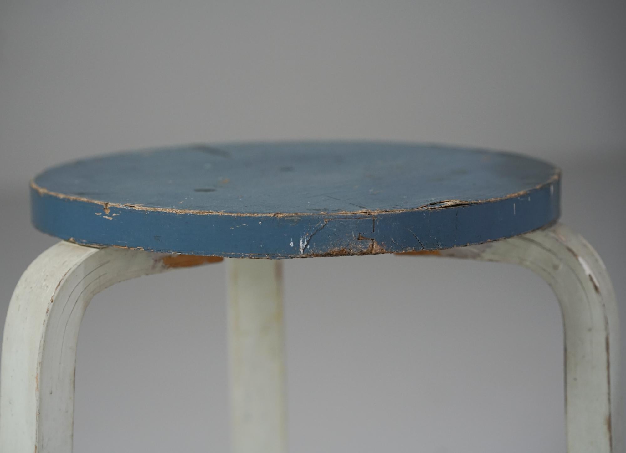 Finnish Model 60 Stool, Alvar Aalto, Oy Huonekalu- ja Rakennustyötehdas Ab, 1930s For Sale