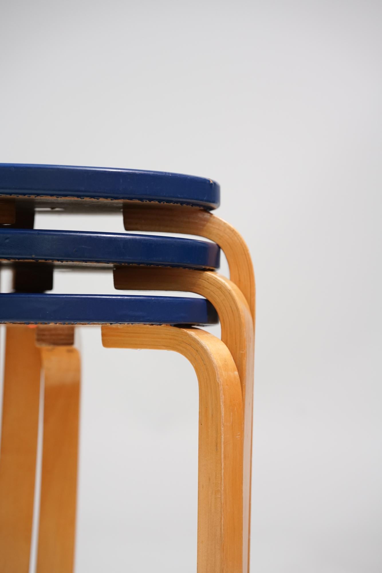 Milieu du XXe siècle Tabourets modèle 60, Alvar Aalto+Aalto, Artek, années 1950/1960 en vente