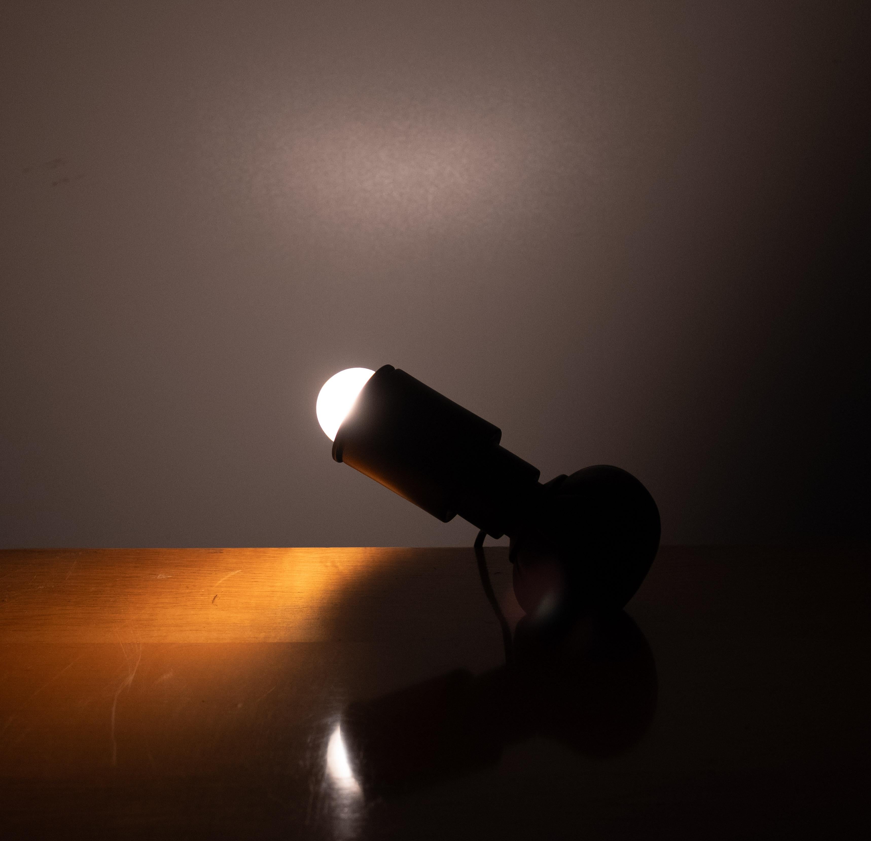 Cuir Lampe de table Model 600G par Gino Sarfatti pour Arteluce, Italie, années 1960 en vente