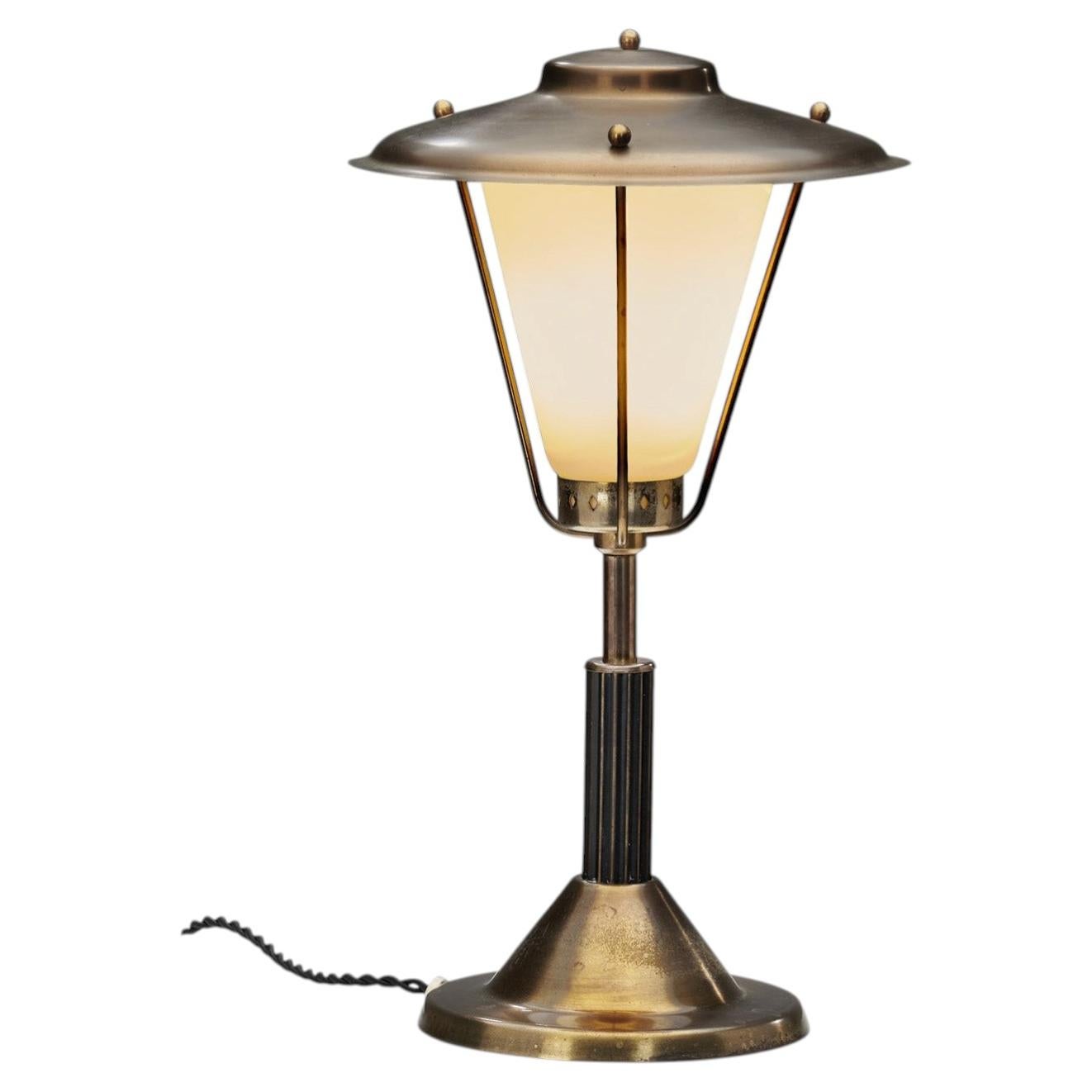 Model "602" Brass Table Lamp by Elidus, Sweden ca 1940s For Sale