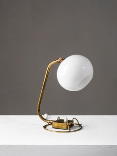 Model No. 60582 Tischlampe aus Messing und Opalglas von Idman, Finnland, 1950er Jahre