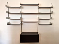 Model 606 wall unit in black by Dieter Rams for Vitsoe