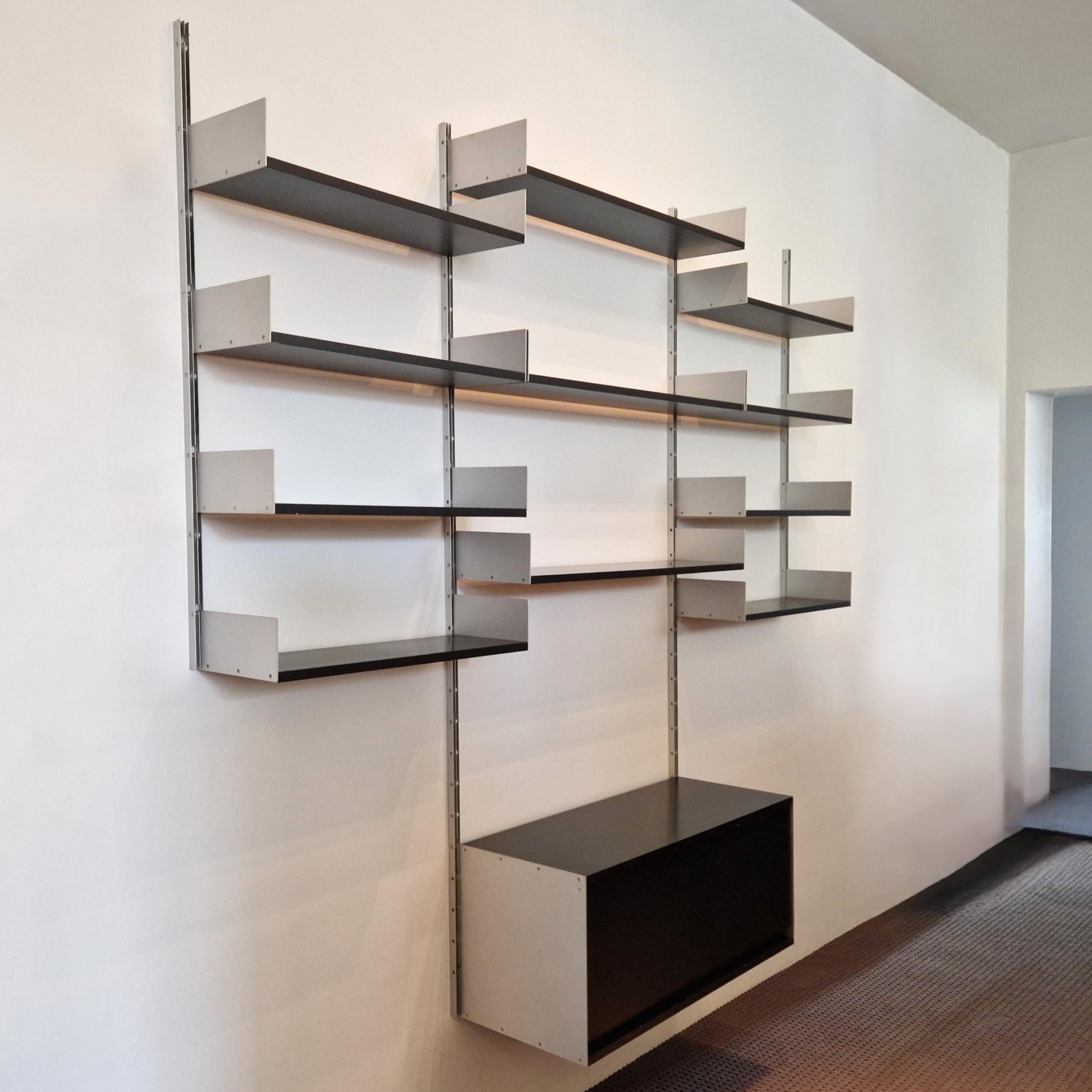 German Model 606 wall unit in black by Dieter Rams for Vitsoe