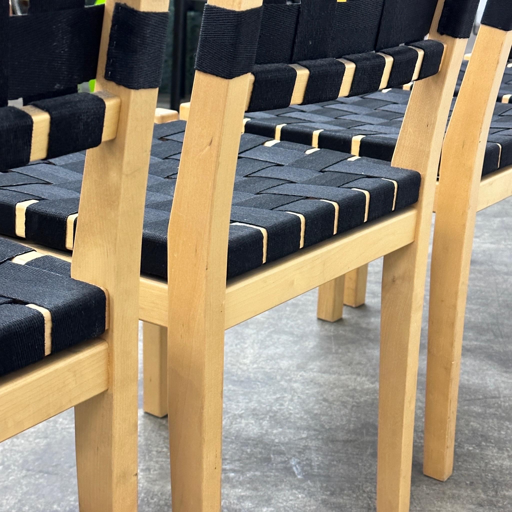 Mid-20th Century Model 615 Chairs by Aino Aalto for Artek For Sale