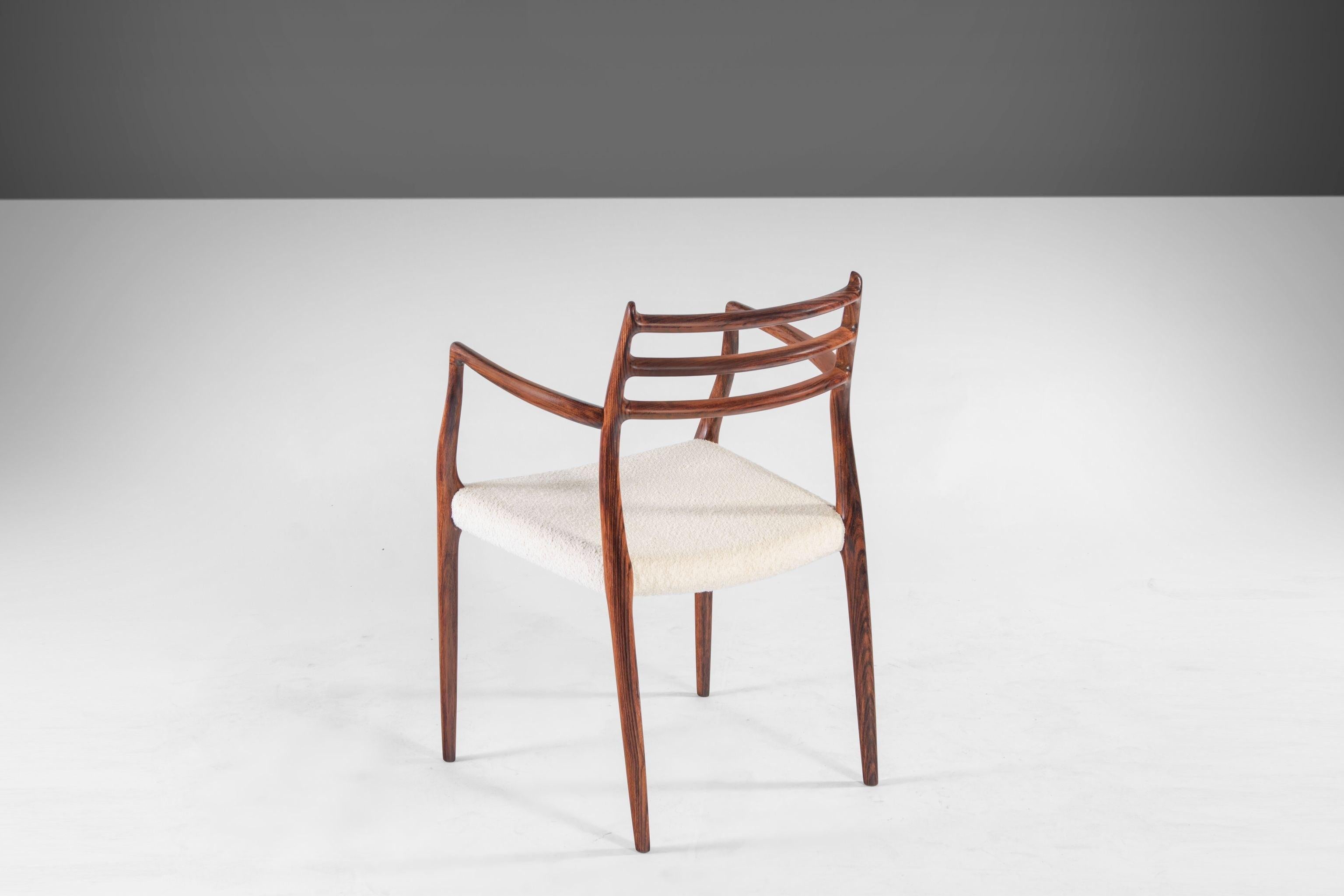 Model 62 Rosewood Arm Chair by Niels Møller for J.L. Møllers, Denmark, c. 1962 In Excellent Condition For Sale In Deland, FL