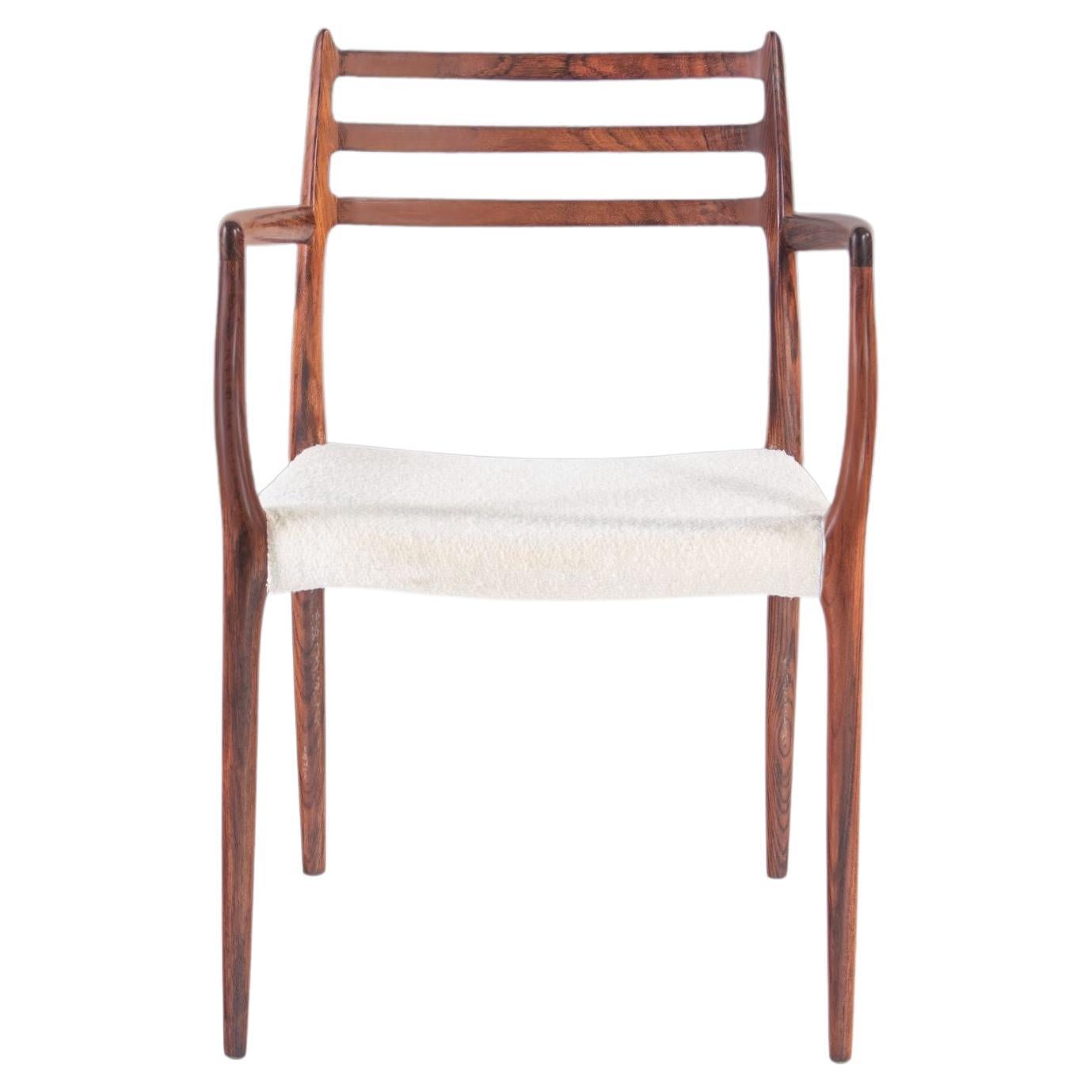Model 62 Rosewood Arm Chair by Niels Møller for J.L. Møllers, Denmark, c. 1962 For Sale