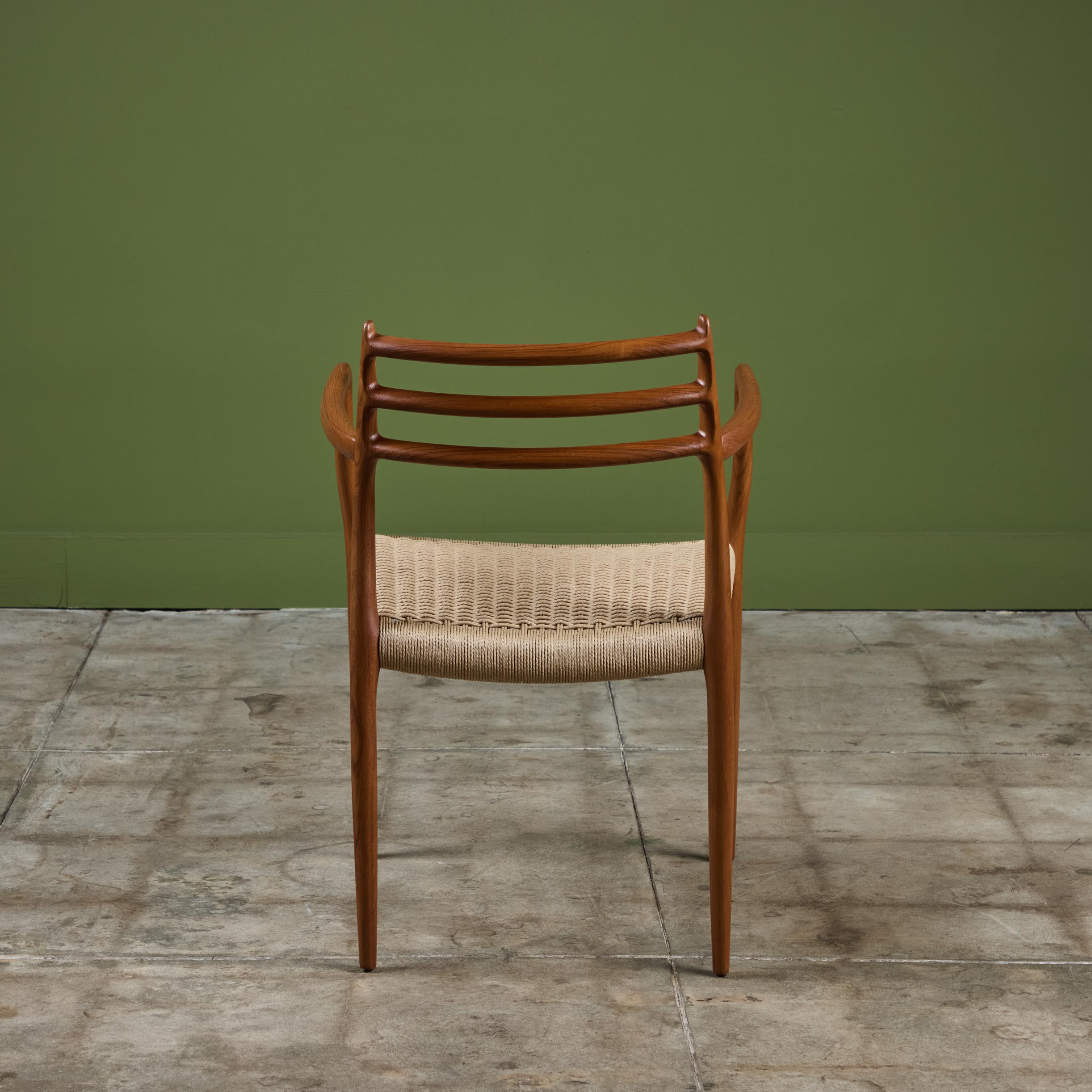 Modèle 62 Fauteuil de salle à manger en teck par N.O. Møller en vente 2