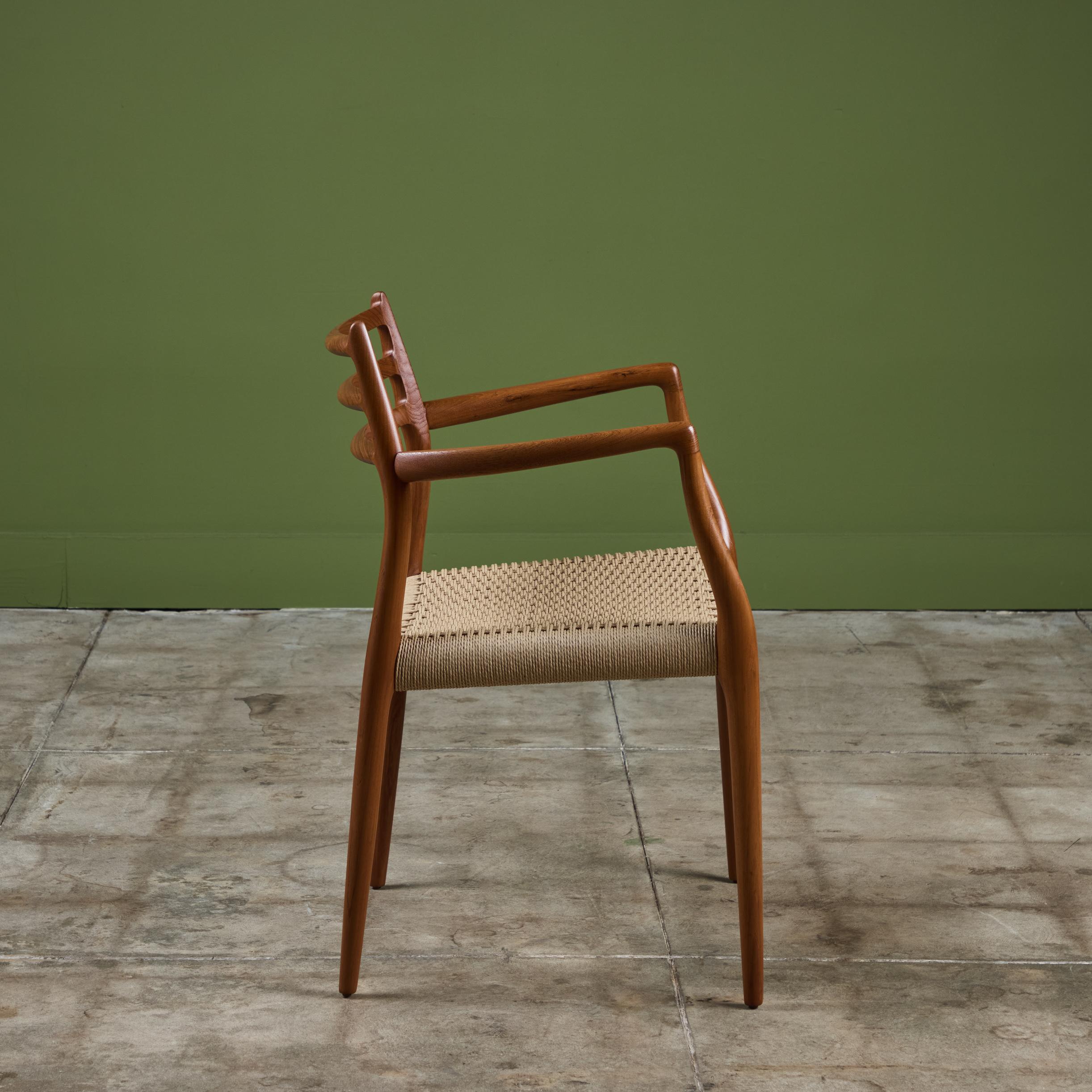 Modèle 62 Fauteuil de salle à manger en teck par N.O. Møller Excellent état - En vente à Los Angeles, CA
