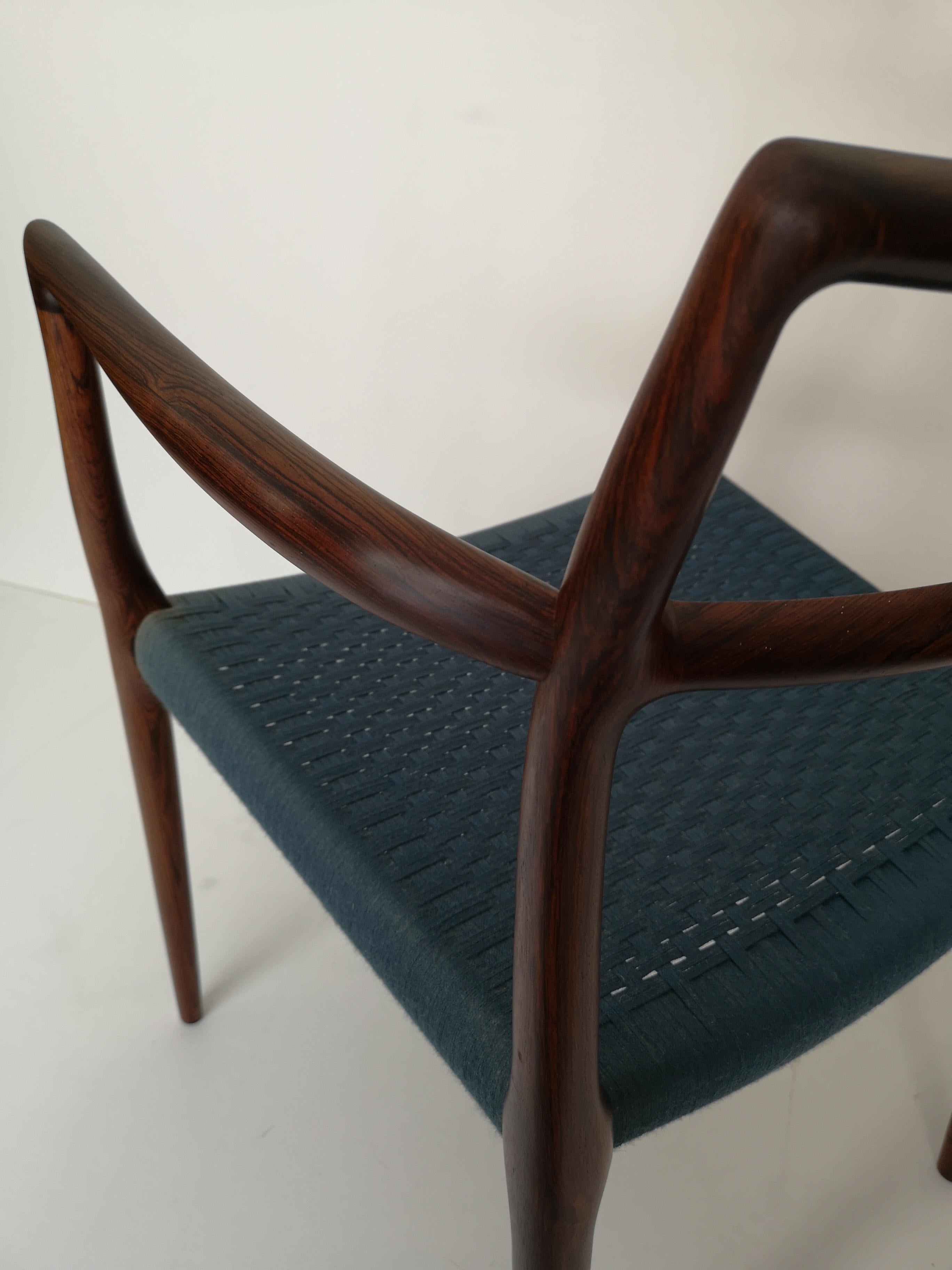 Model 64 Rosewood Armchair by Niels Moller For Sale 11