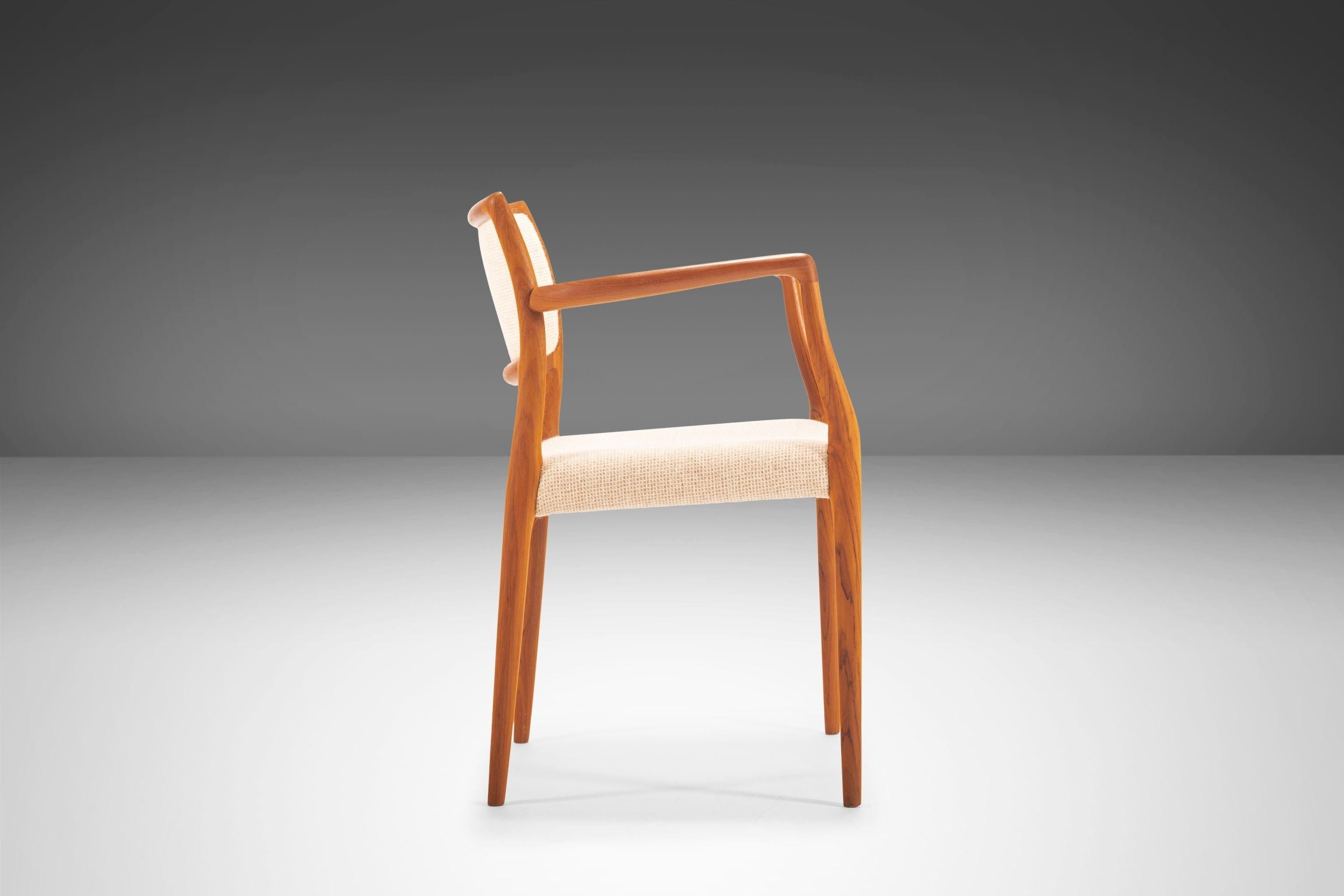 Danish Model 65 Chair in Teak w/ Original Upholstery by Niels Moller for J.L. Mollers