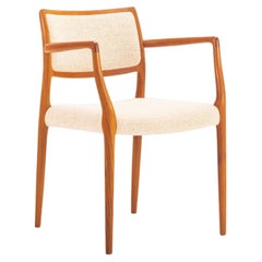 Model 65 Chair in Teak w/ Original Upholstery by Niels Moller for J.L. Mollers