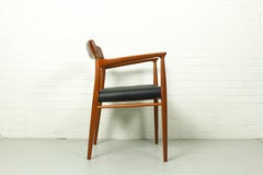 Model 65 Dining Chair in Teak and Leather by Niels Otto Møller
