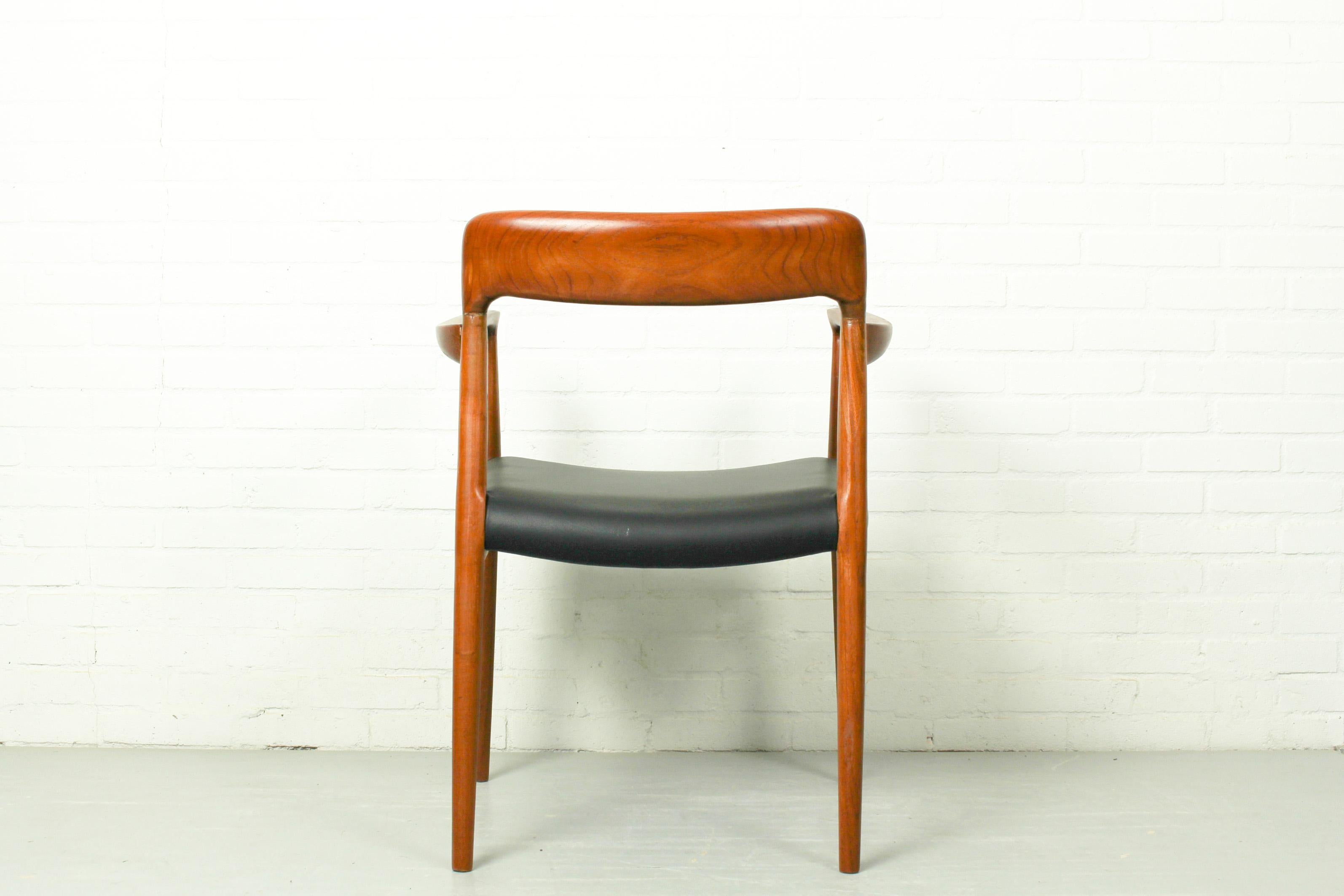 Danish Model 65 Dining Chair in Teak and Leather by Niels Otto Møller For Sale