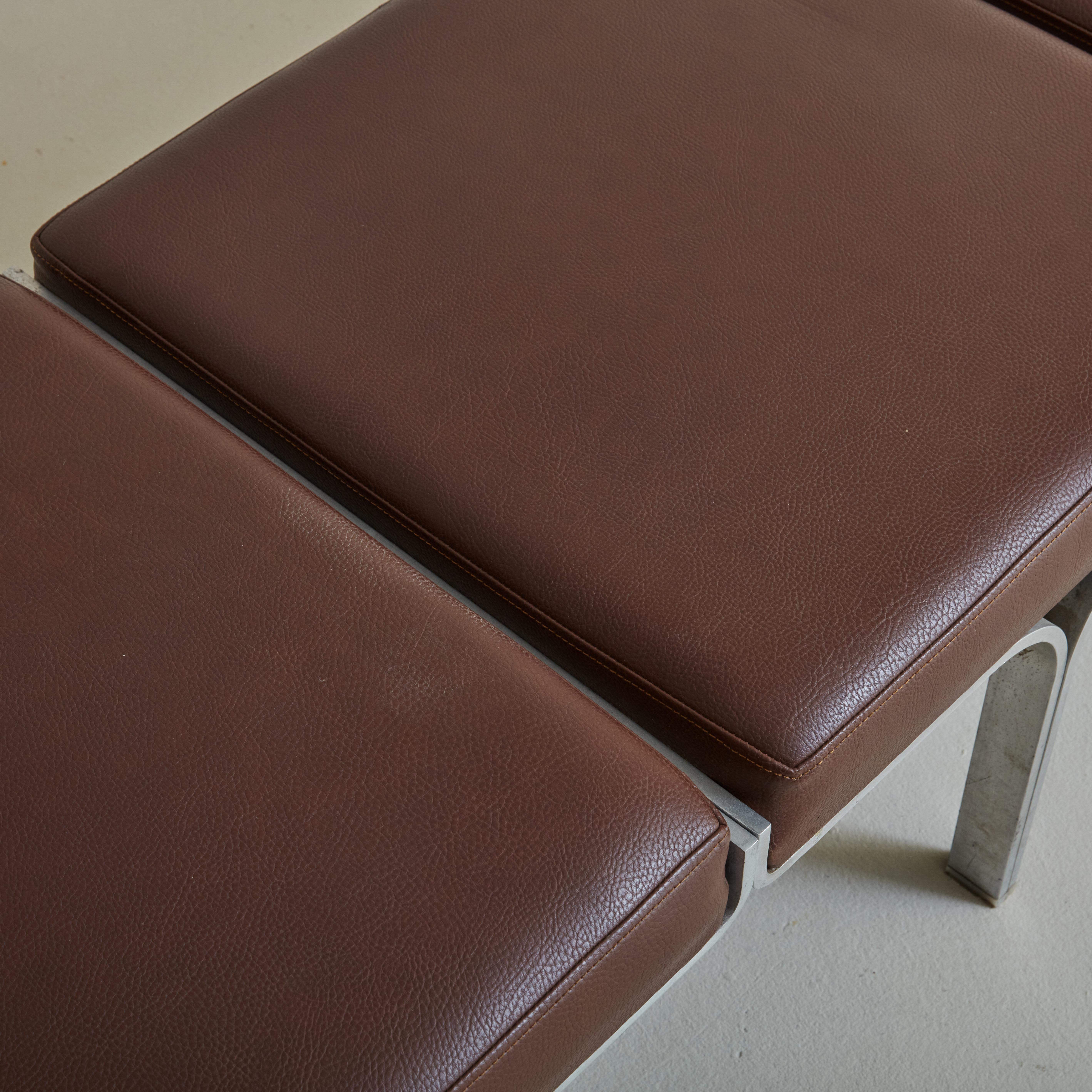 Model 656 Bench by John Behringer in Faux Leather for Fabry Associates 1