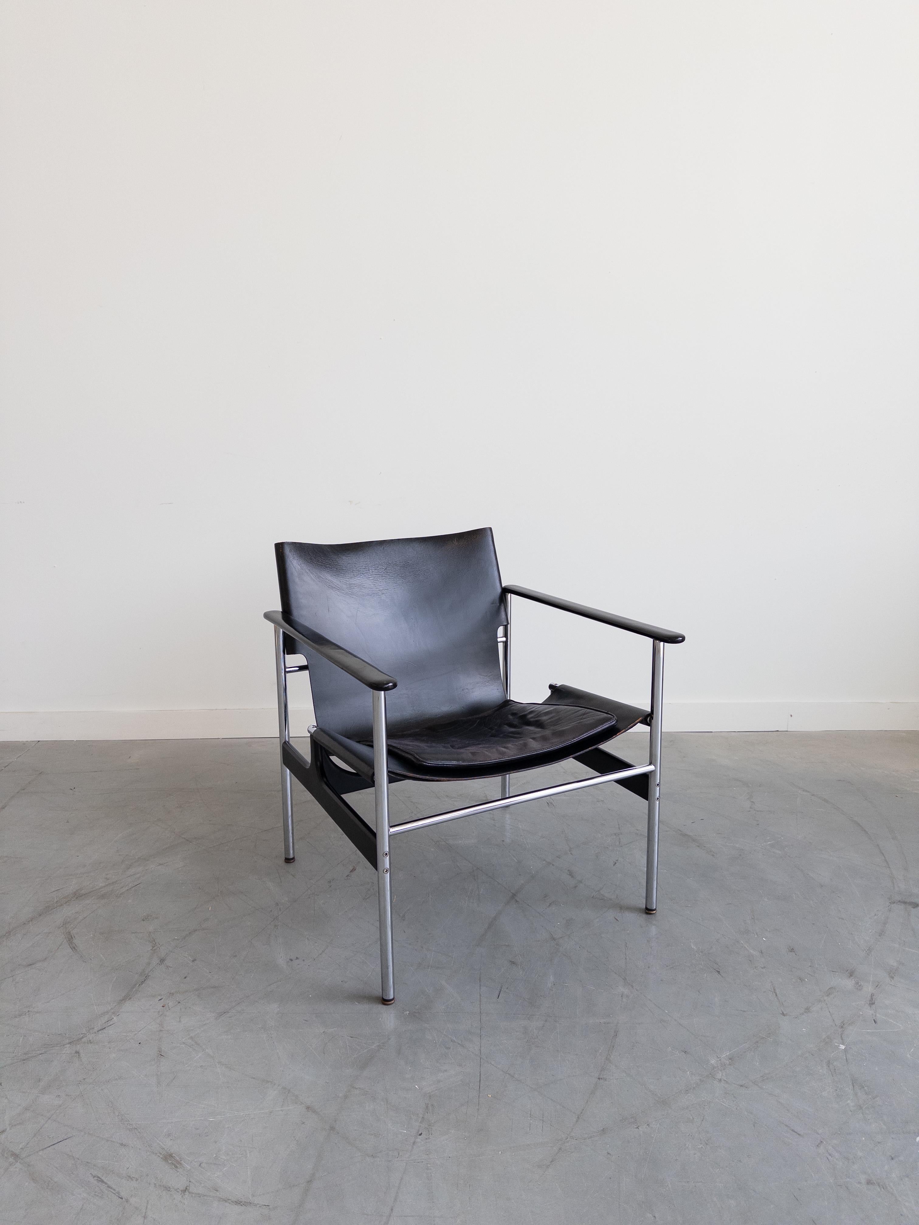 Mid-Century Modern Model 657 Sling Chair by Charles Pollock for Knoll International For Sale