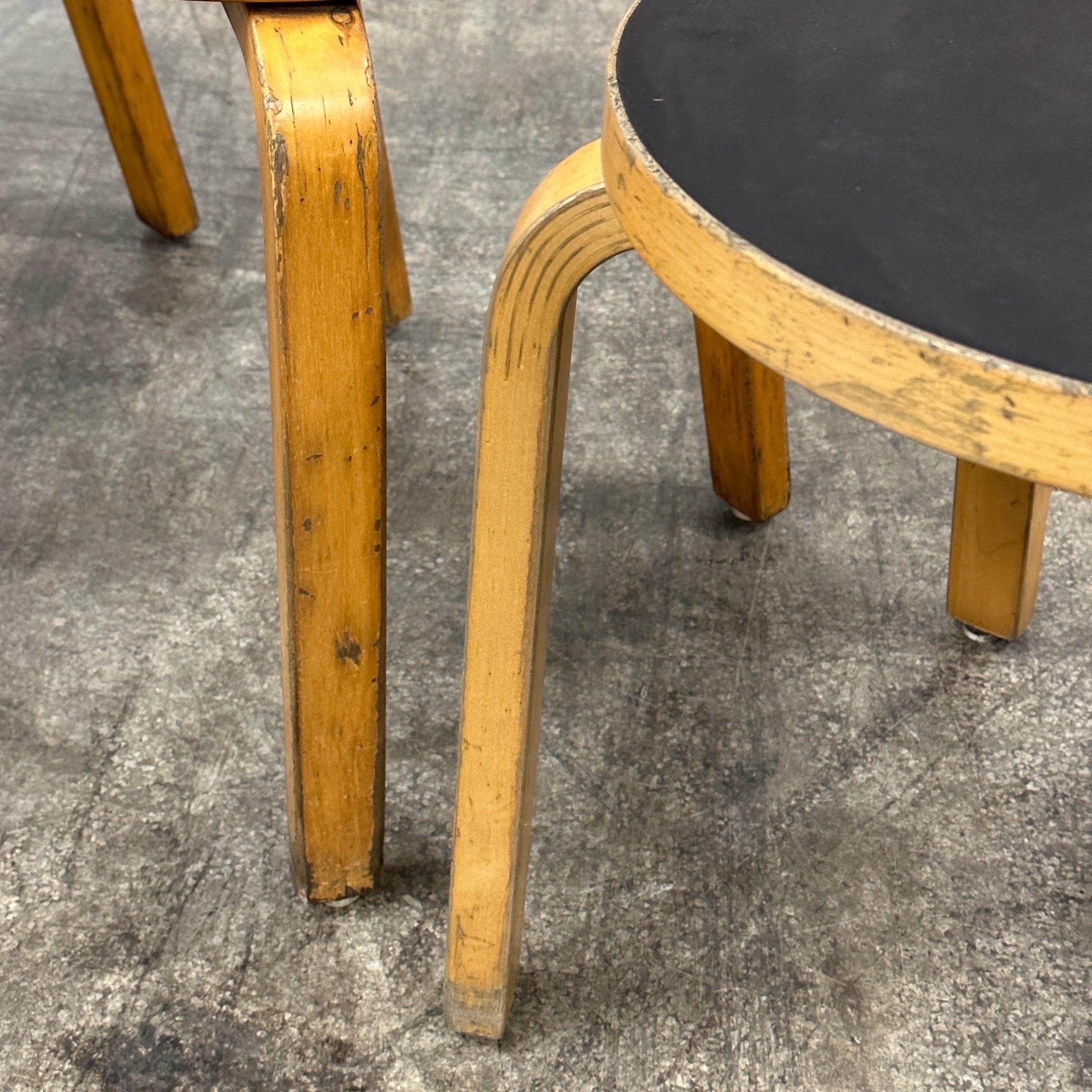 Mid-Century Modern Model 66 Chairs by Alvar Aalto for Artek For Sale
