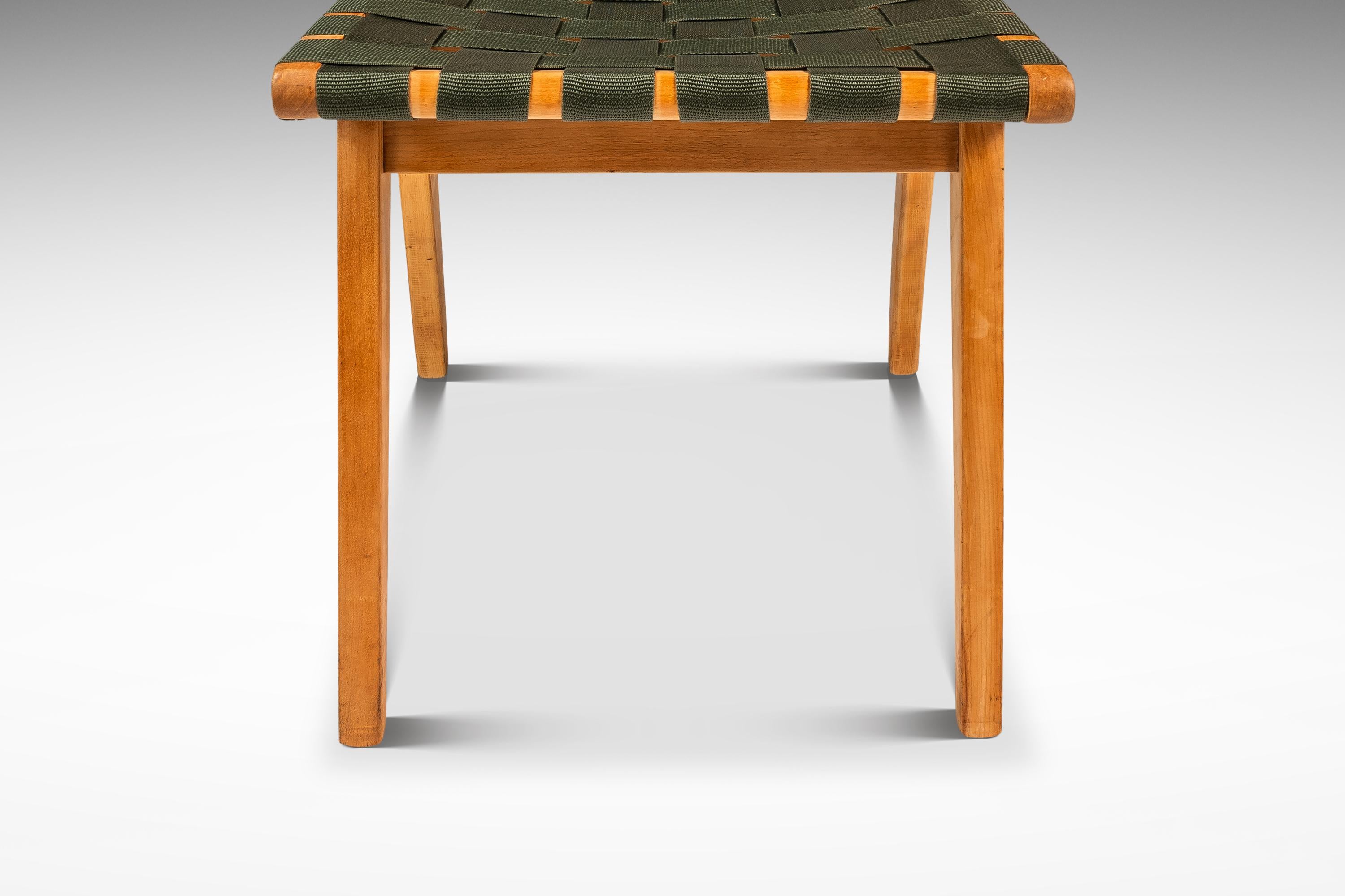 Chaise d'appoint Model 666 en bouleau et cerclage vert, Jens Risom, Knoll, États-Unis, années 1950 en vente 4