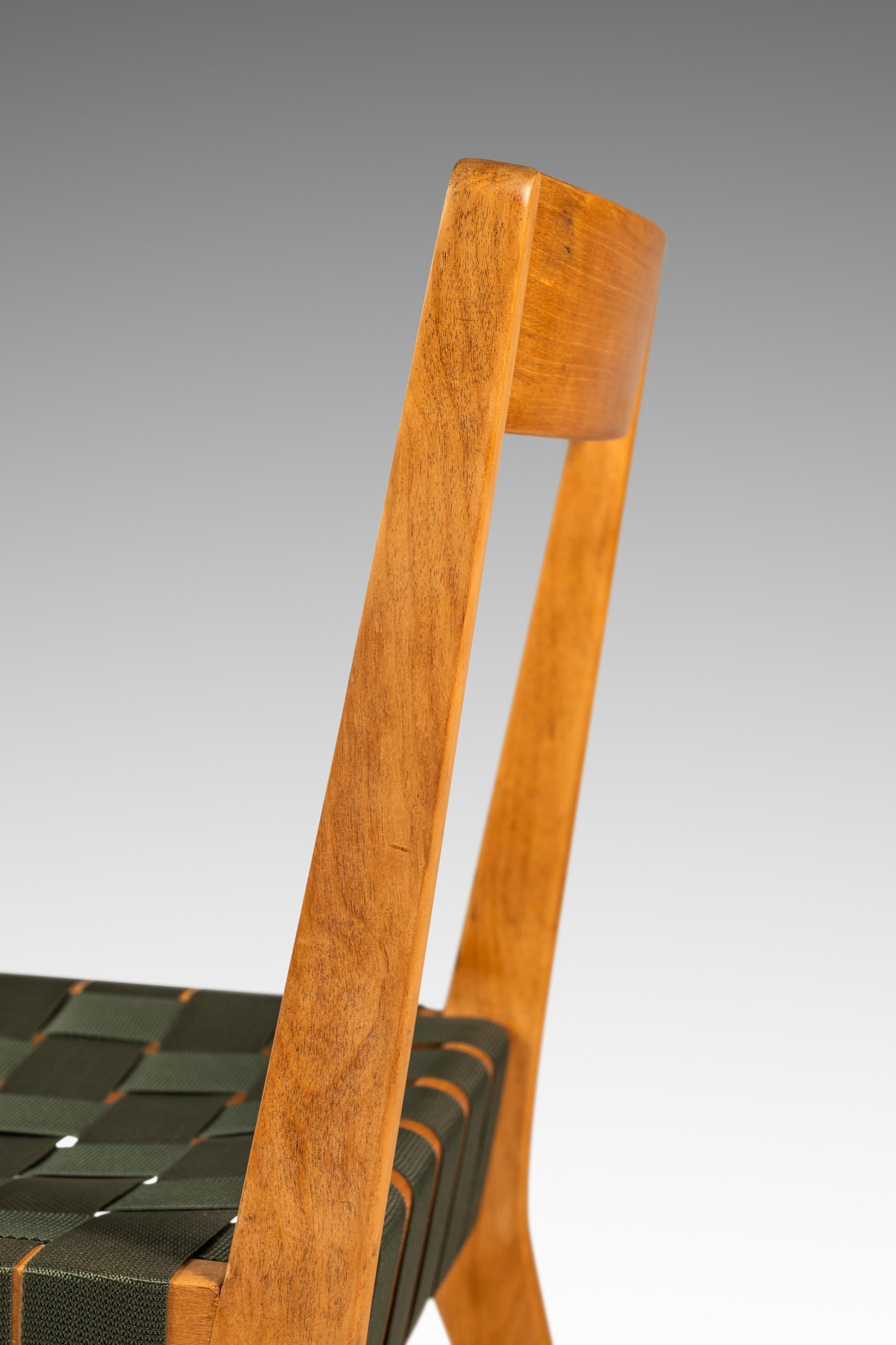 Chaise d'appoint Model 666 en bouleau et cerclage vert, Jens Risom, Knoll, États-Unis, années 1950 en vente 10