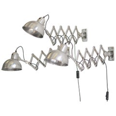 Model 6718 Kaiser Idell Scissor Lamps, circa 1940s