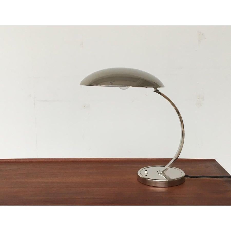 German Model 6751 Chrome Table Lamp by Christian Dell, 1950s For Sale
