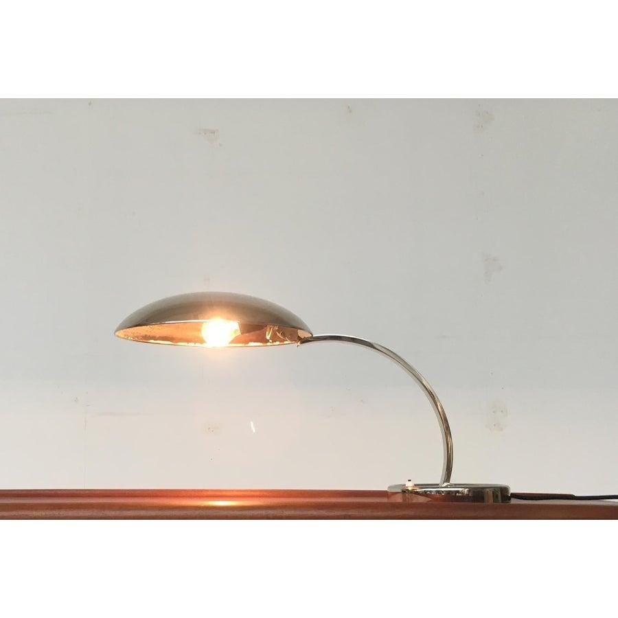 Model 6751 Chrome Table Lamp by Christian Dell, 1950s In Good Condition For Sale In Hamburg, DE