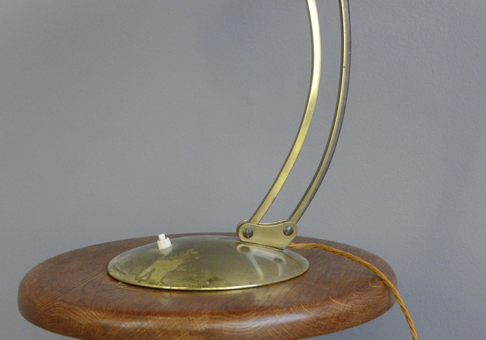 German Model 6764 Brass Table Lamp by Kaiser Idell, circa 1940s