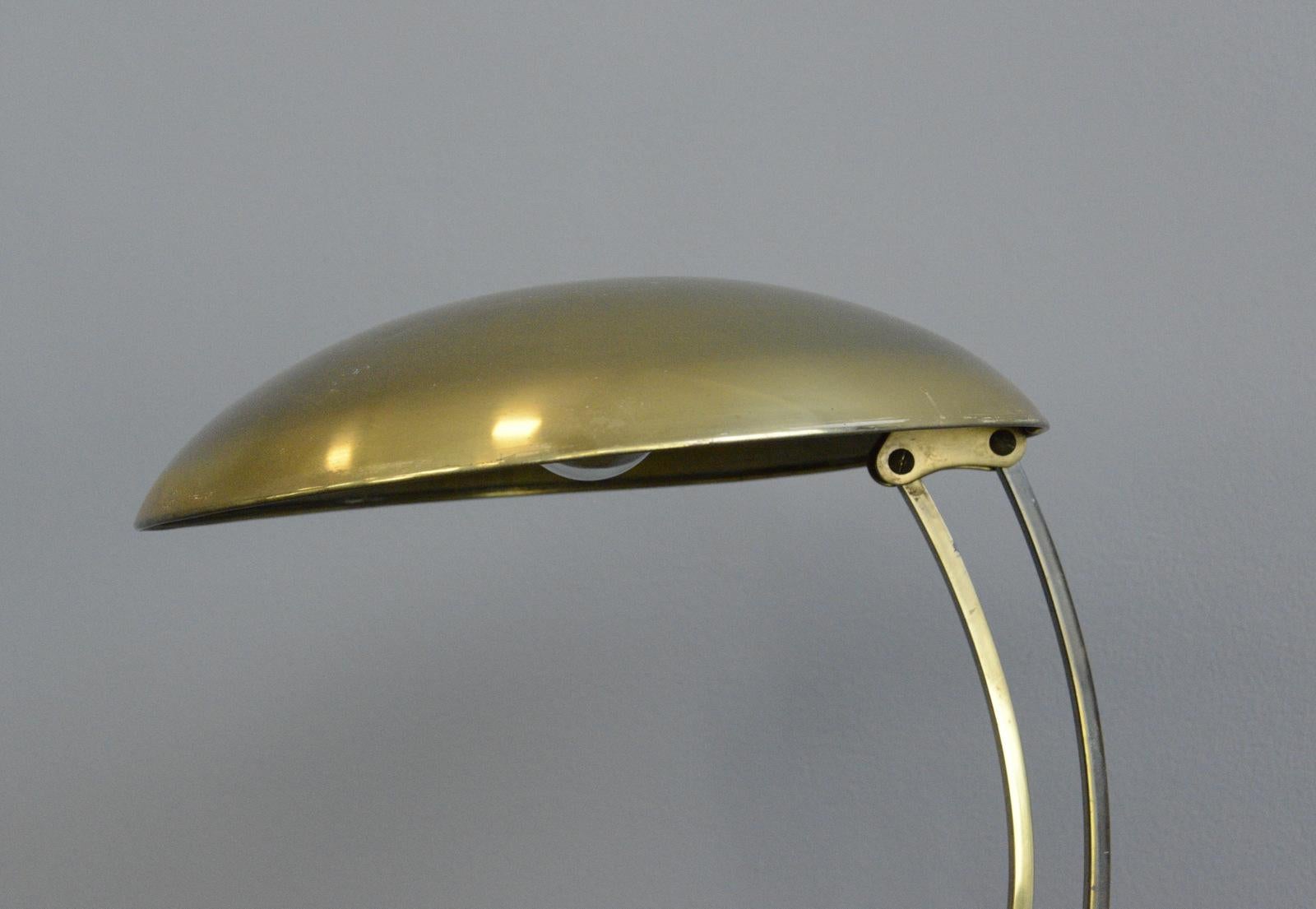 Model 6764 Brass Table Lamp by Kaiser Idell, circa 1940s In Good Condition In Gloucester, GB
