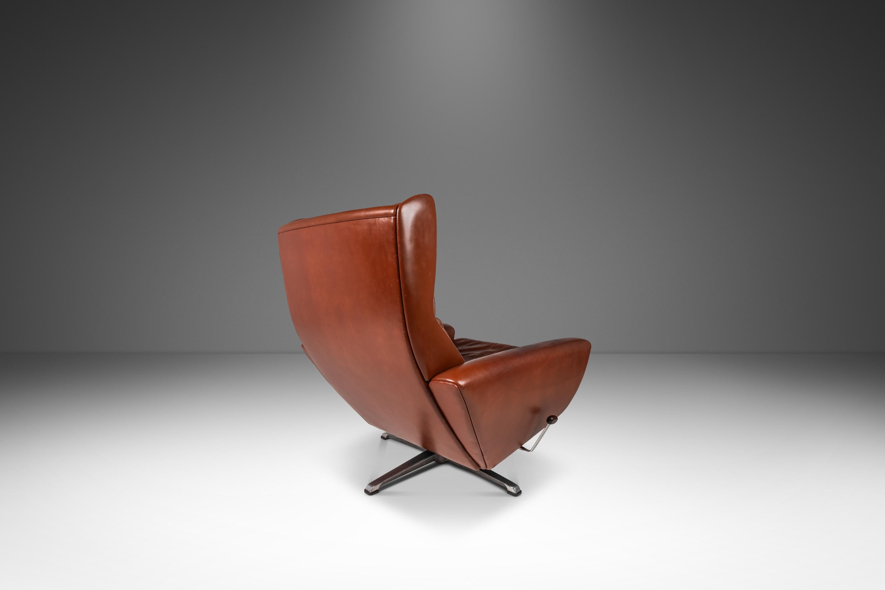 Model 68 Lounge Chair & Ottoman in Leather by Georg Thams for A.S. Vejen, 1960's For Sale 1