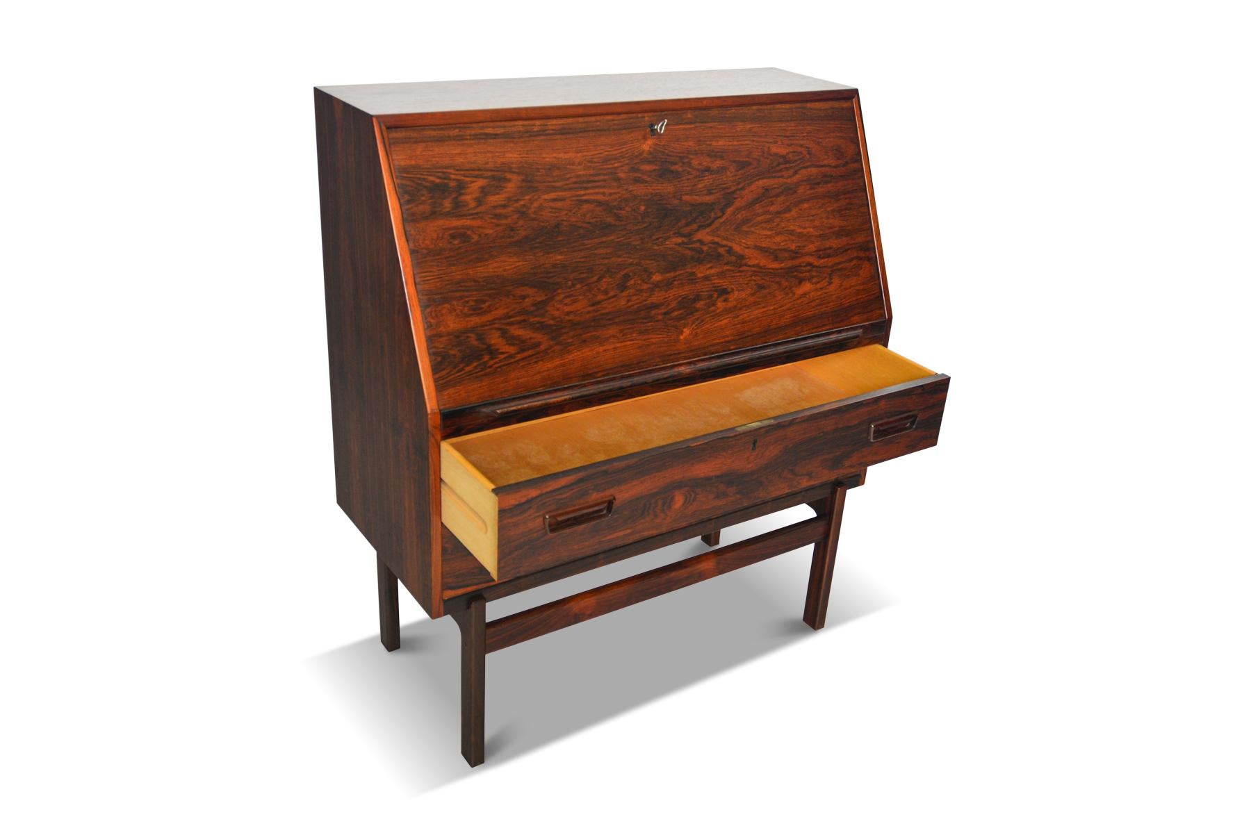 Mid-Century Modern Model 68 Rosewood Secretary Desk by Arne Wahl Iversen