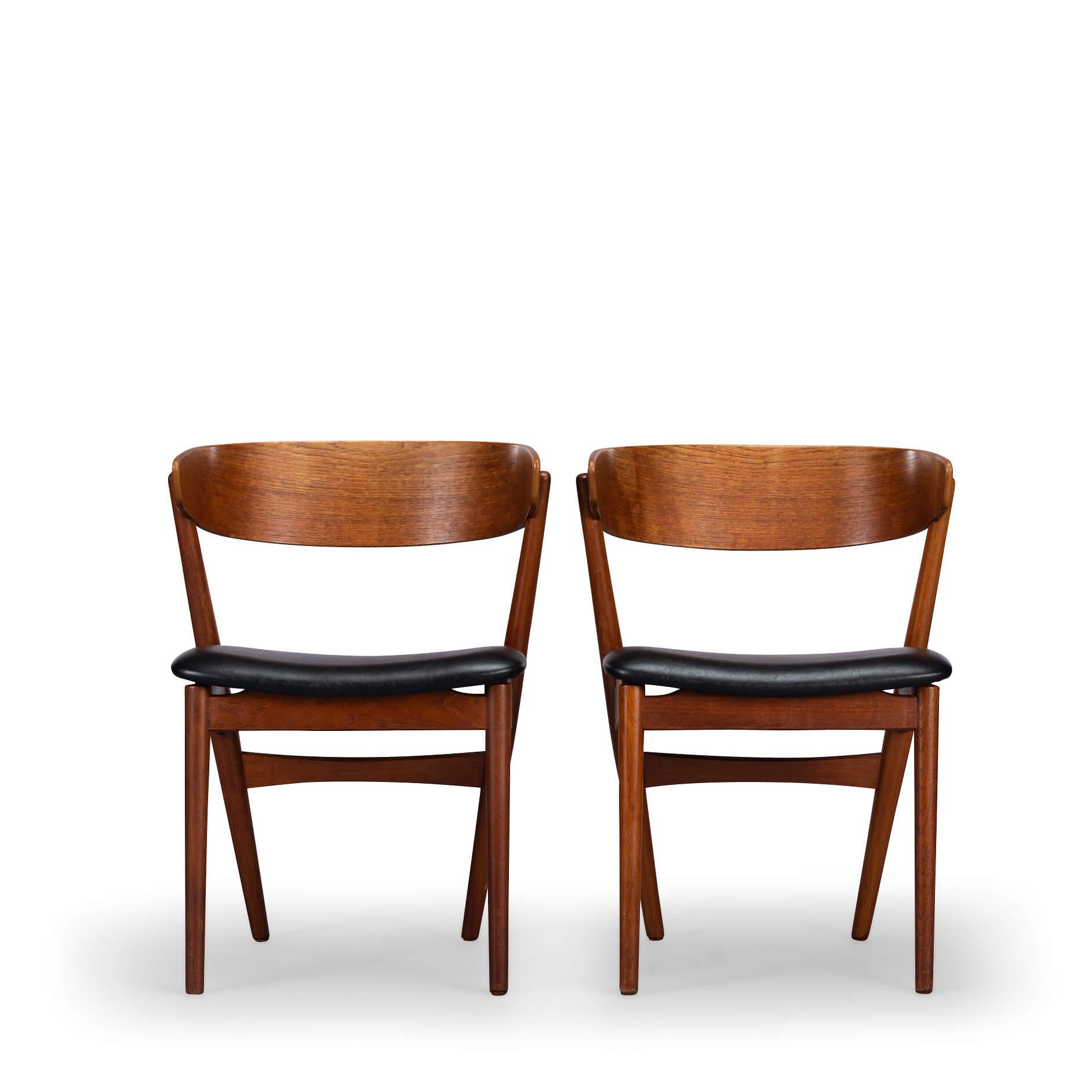 Mid-Century Modern Model 7 Dining Chair by Helge Sibast for Sibast Møbler, Set of 2, 1960s