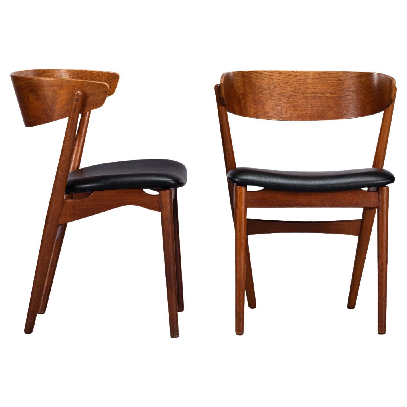 Model 7 Dining Chair by Helge Sibast for Sibast Møbler, Set of 2, 1960s