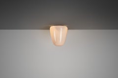 Model "70-013" Stockmann Orno Opal Glass Flush Mount, Finland ca 1950s
