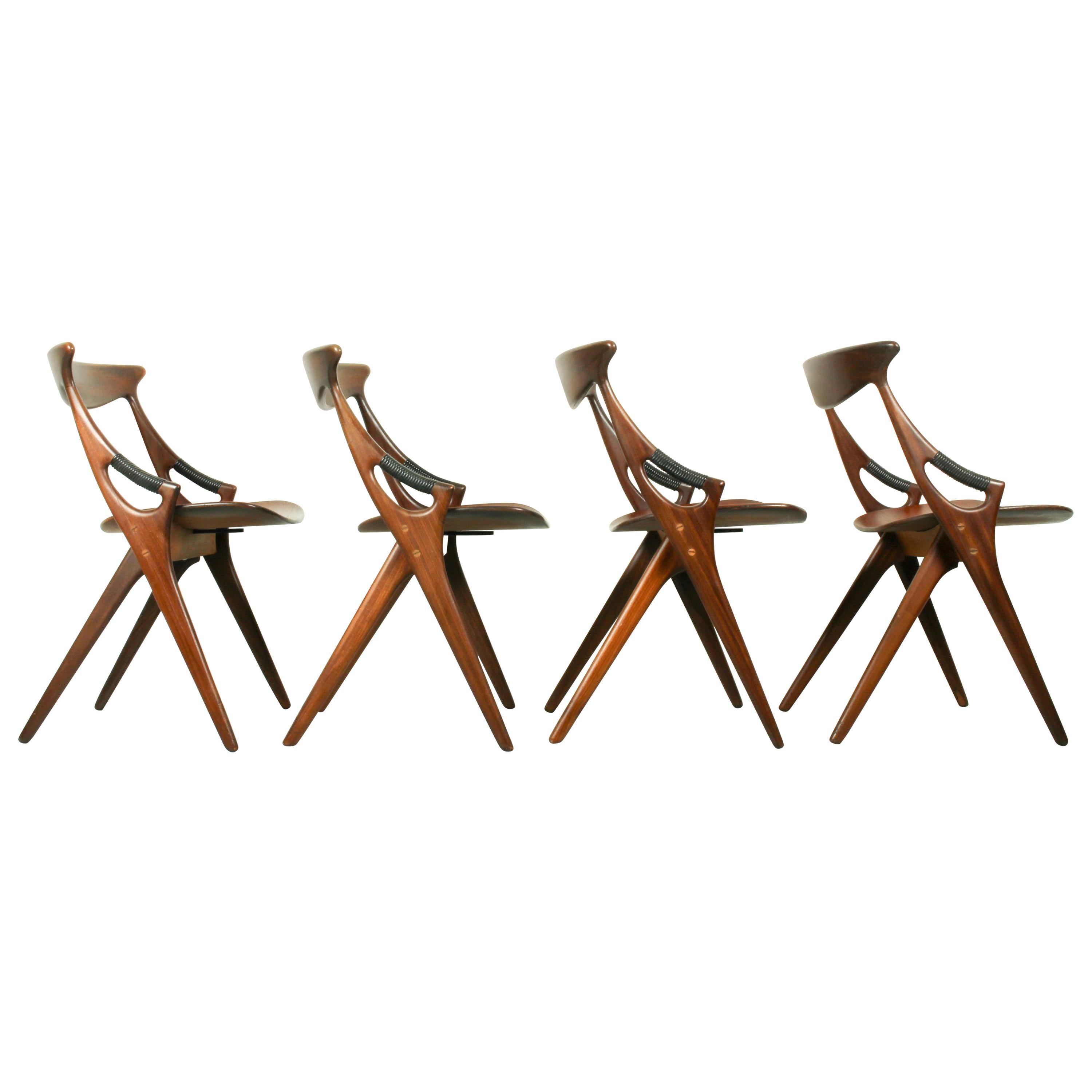 Model 71 Chairs by Arne Hovmand Olsen for Mogens Kold, 1950s, Set of 4