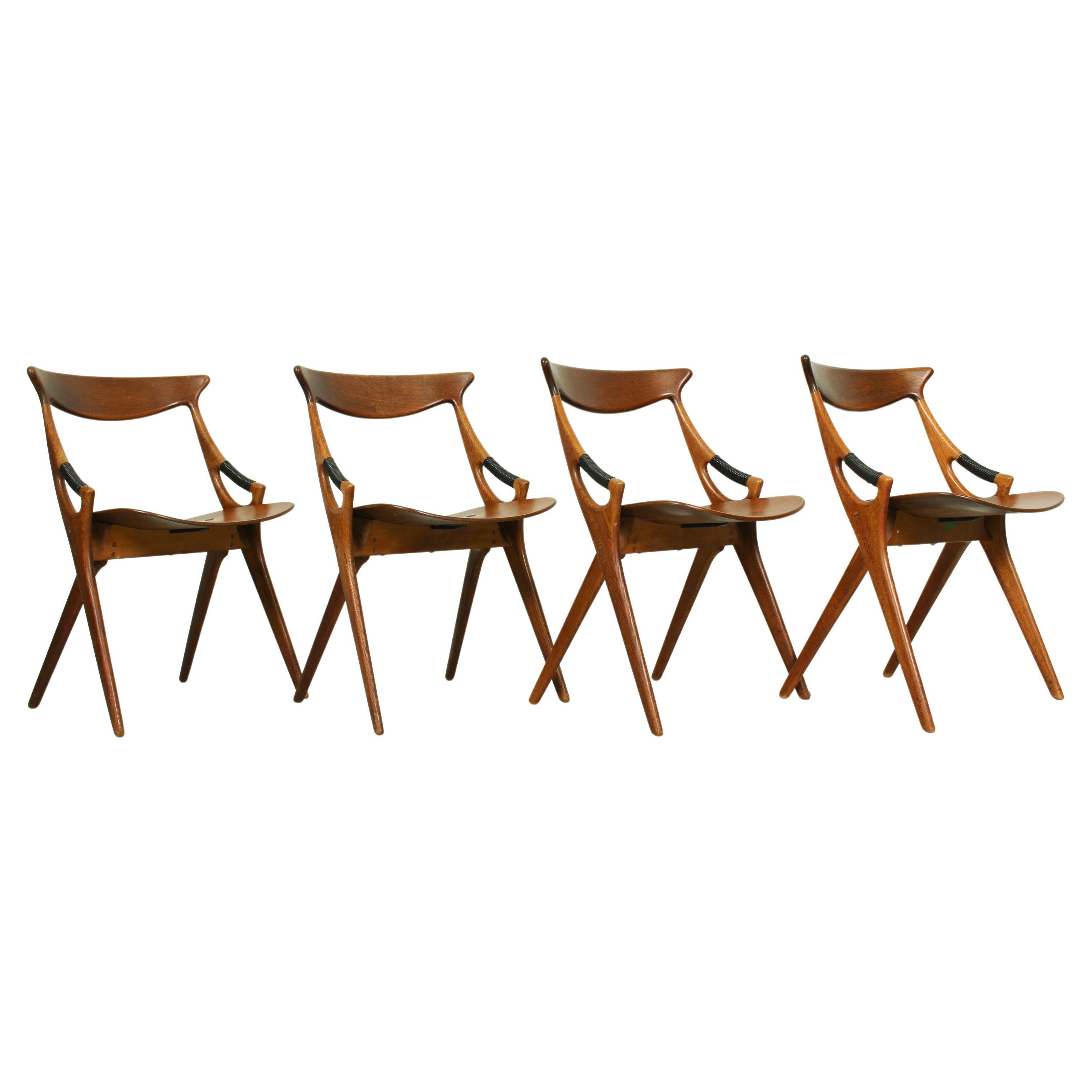 Model 71 Chairs by Arne Hovmand Olsen for Mogens Kold, 1950s, Set of 4