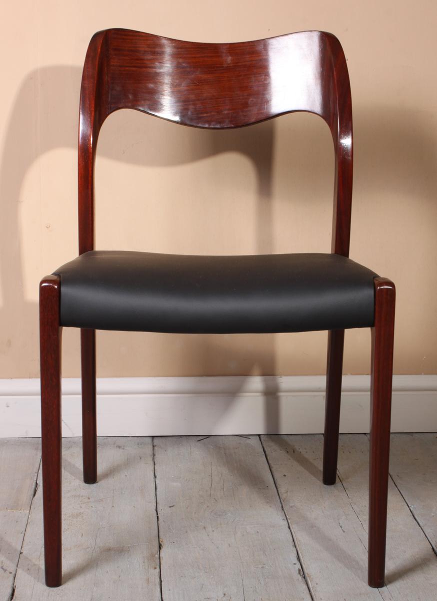 Mid-Century Modern Model 71 Dining Chairs by Moller in Rosewood