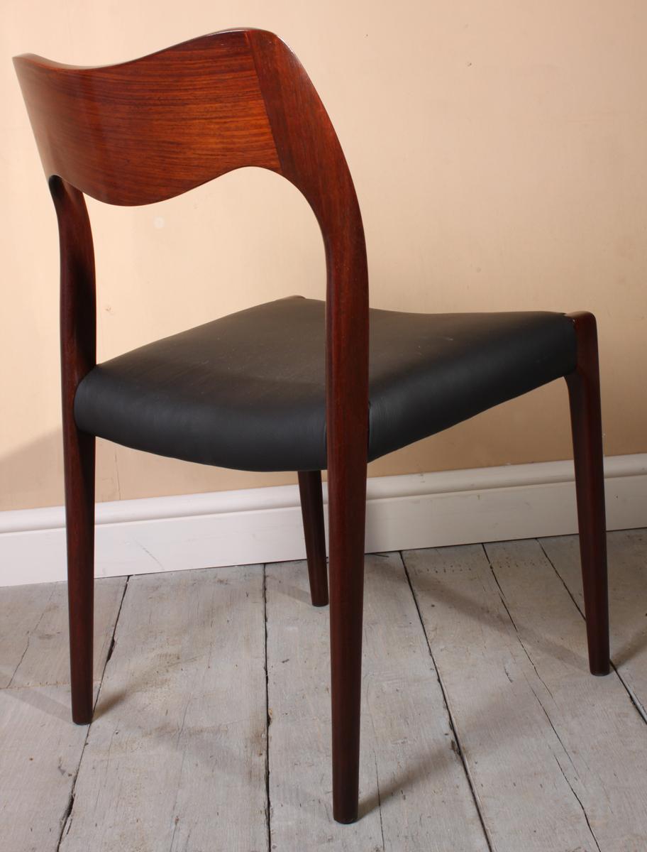 Mid-20th Century Model 71 Dining Chairs by Moller in Rosewood