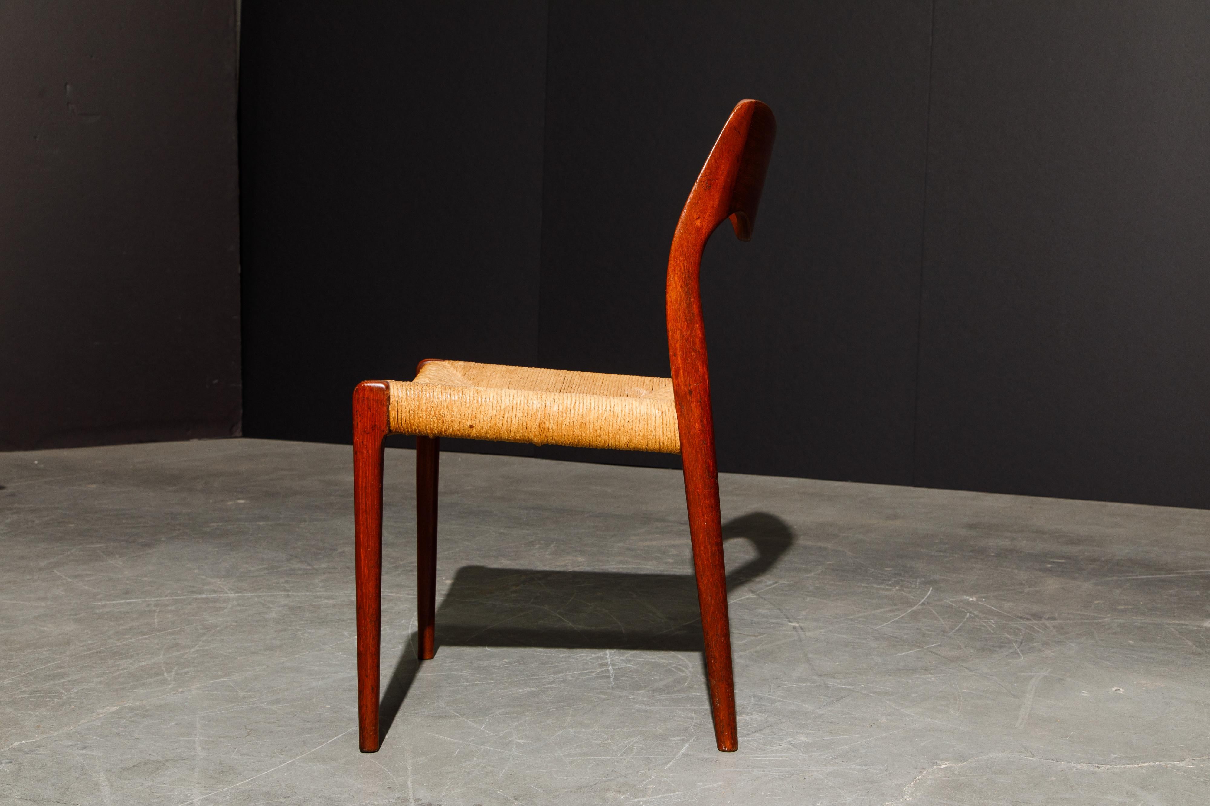 'Model 71' Woven and Teak Side Chair by Niels Otto Møller for J.L. Møller, 1960s 4