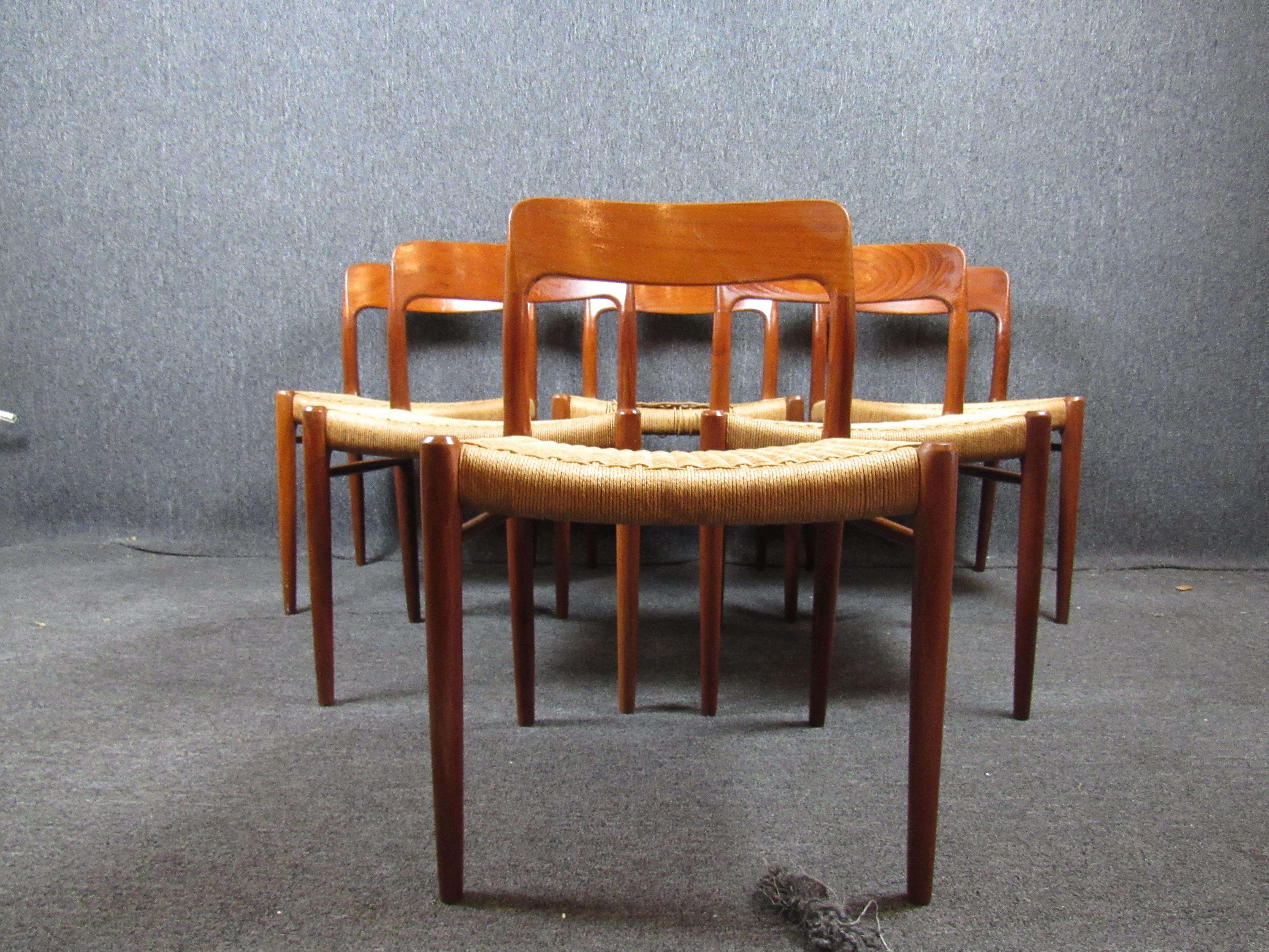 Model 75 Chairs by Niels Otto Moller In Good Condition In Brooklyn, NY