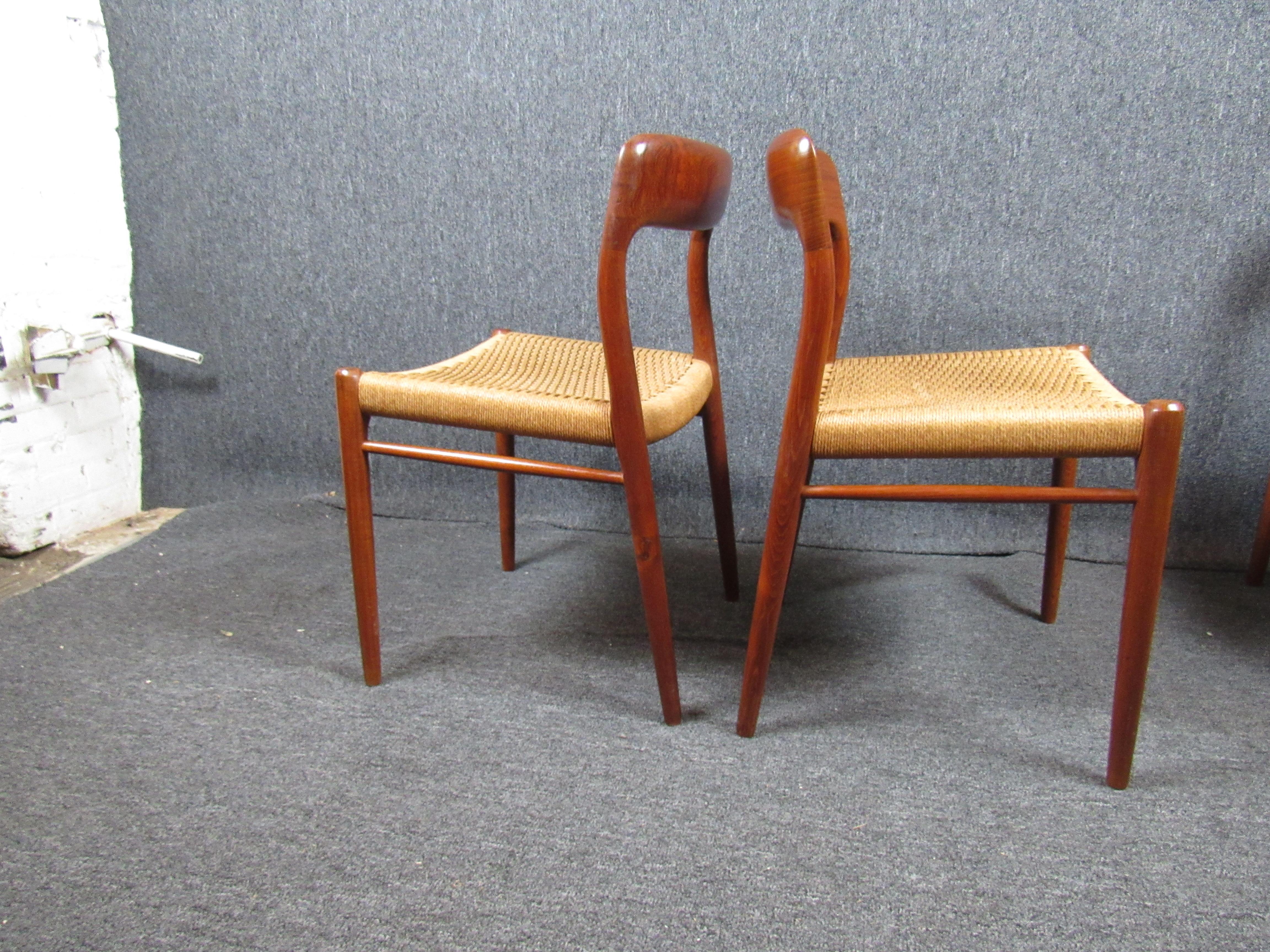 Papercord Model 75 Chairs by Niels Otto Moller