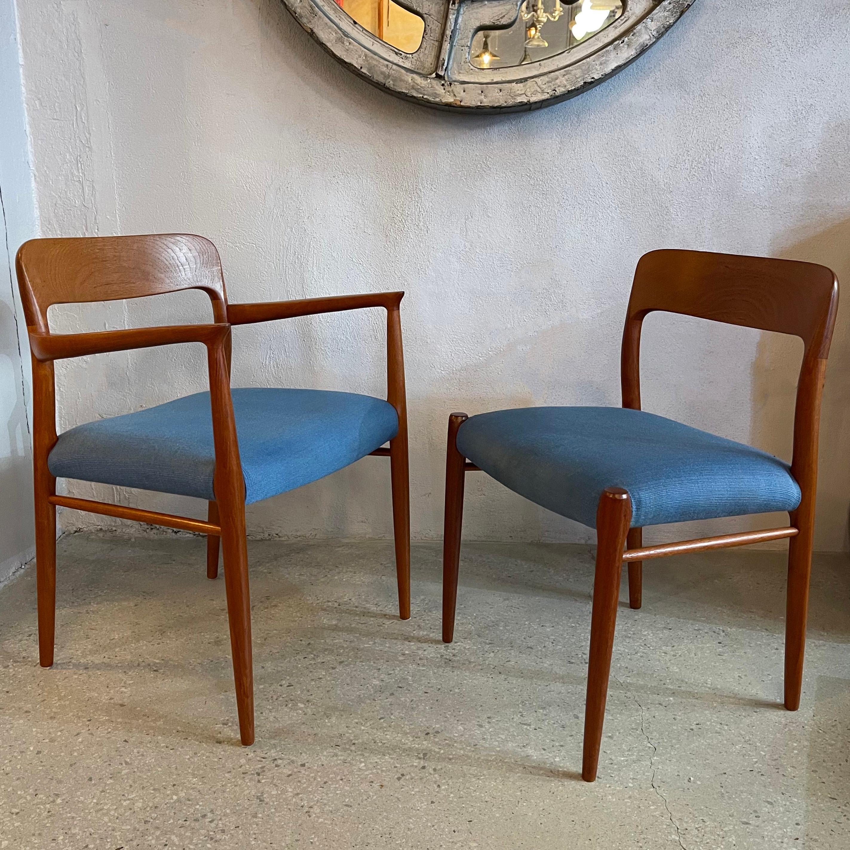 20th Century Model 75 Dining Chairs By Niels O Møller for J.L. Møllers Møbelfabrik