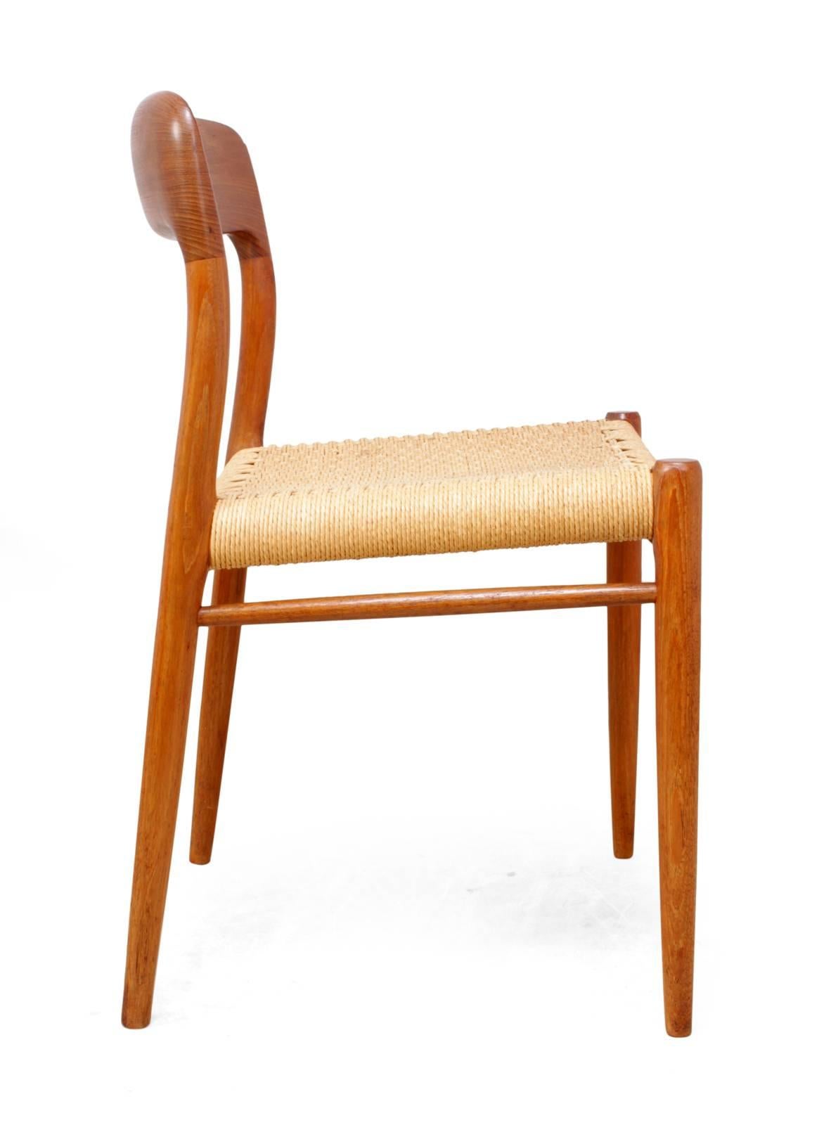 Mid-20th Century Model 75 Dining Chairs in Teak by J L Moller