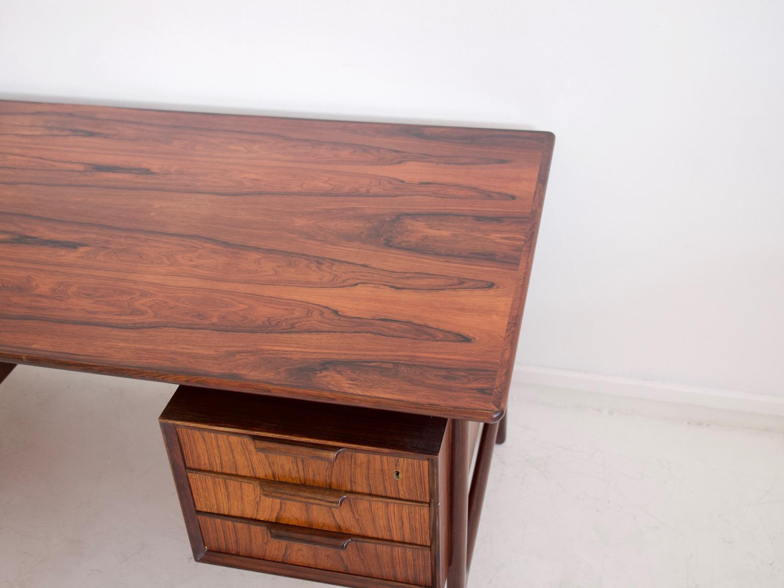 Hardwood Model 75 Writing Desk by Omann Jun Mobelfabrik