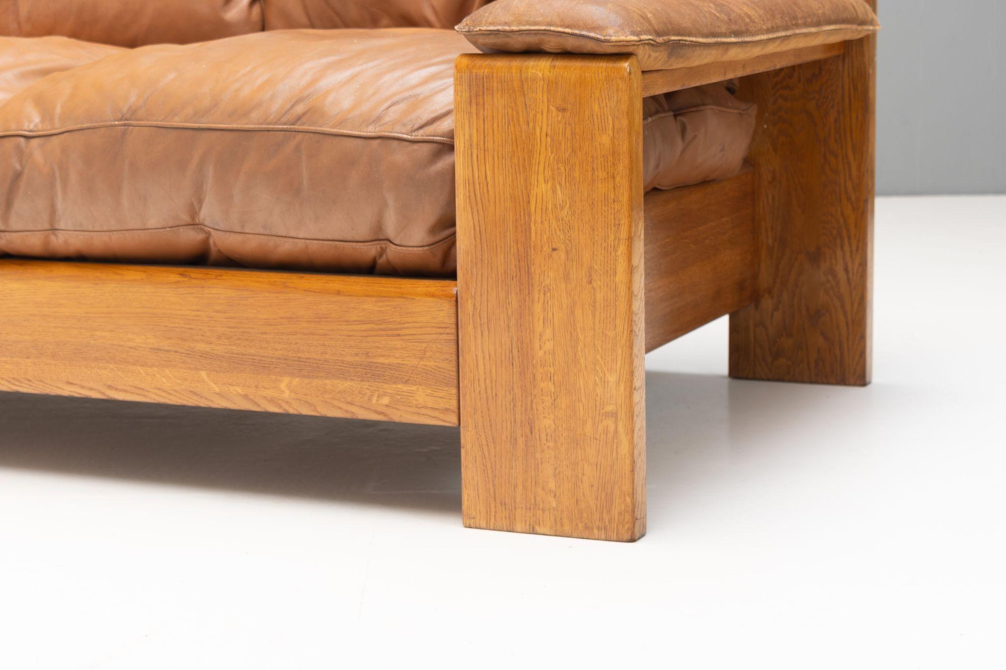 Leather Model 757 sofa by Harry J M De Groot for Leolux For Sale