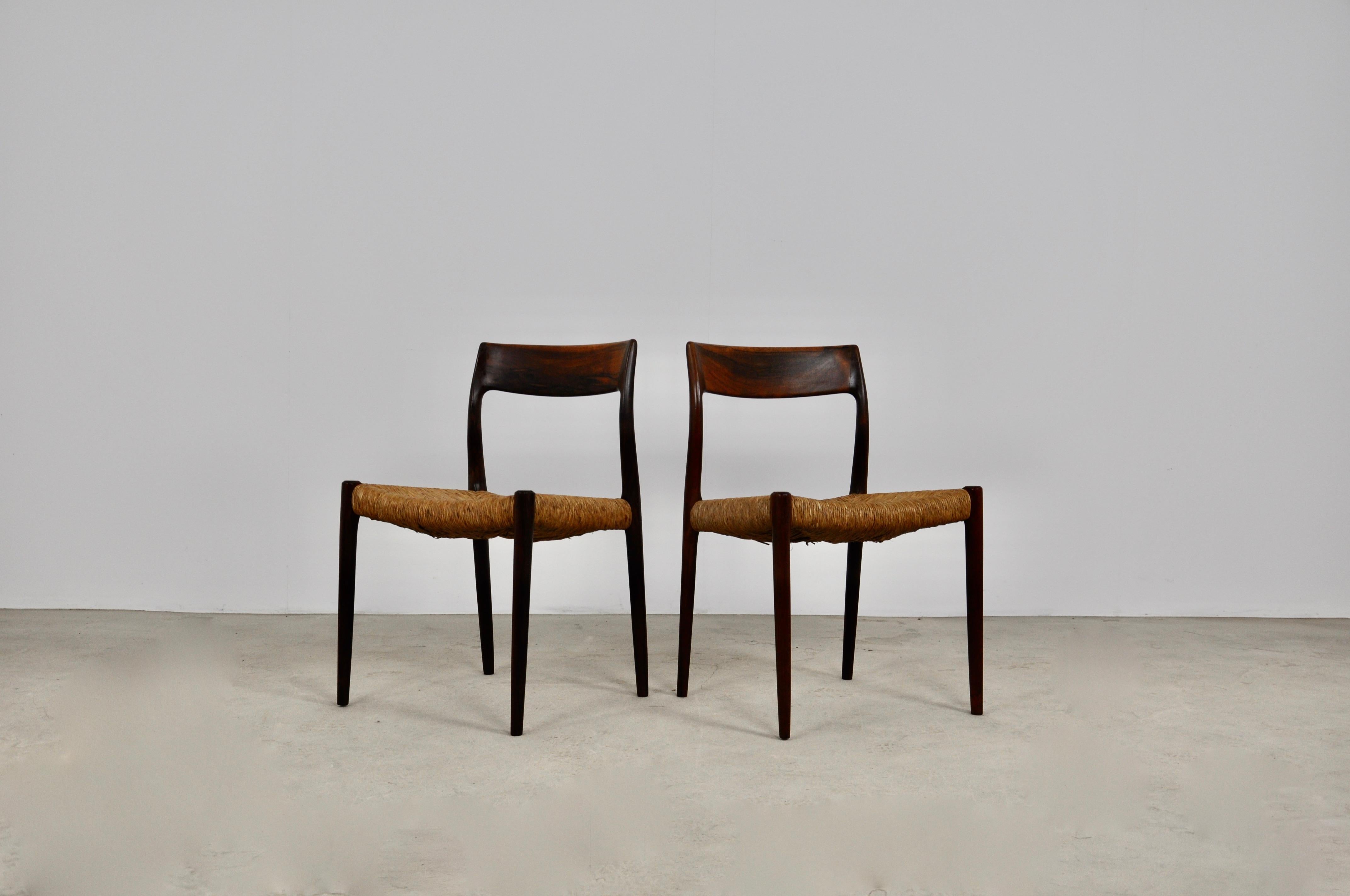 Model 77 Chairs by Niels Møller for J.L. Møllers, Set of 6 5