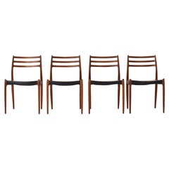 Model 78 Chairs by Niels O. Møller for J.L. Moller Mobelfabrik, Denmark, 1962