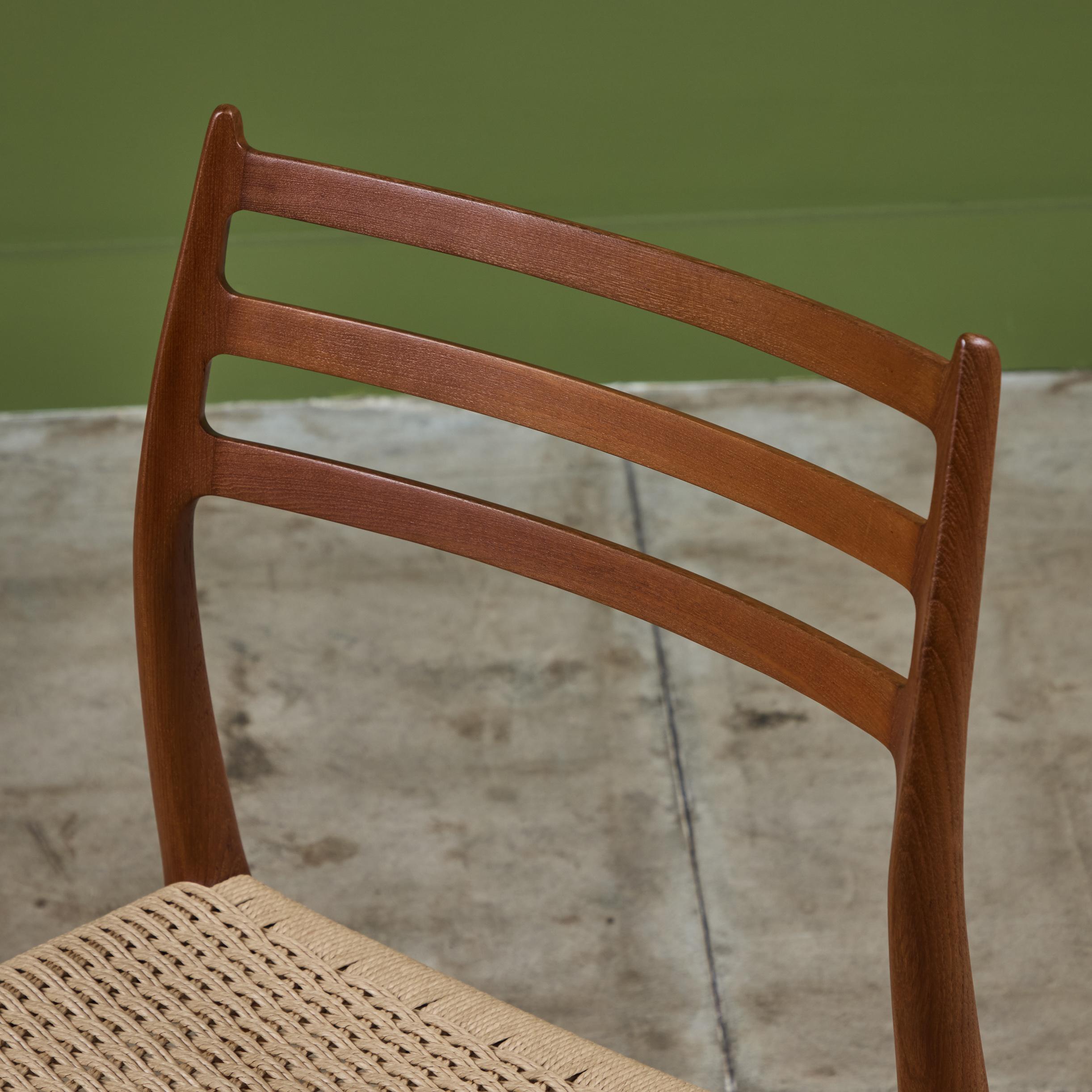 Model 78 Teakholz-Esszimmerstuhl von N.O. Møller im Angebot 3