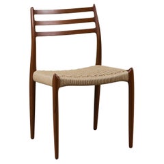 Model 78 Teak Dining Side Chair by N.O. Møller