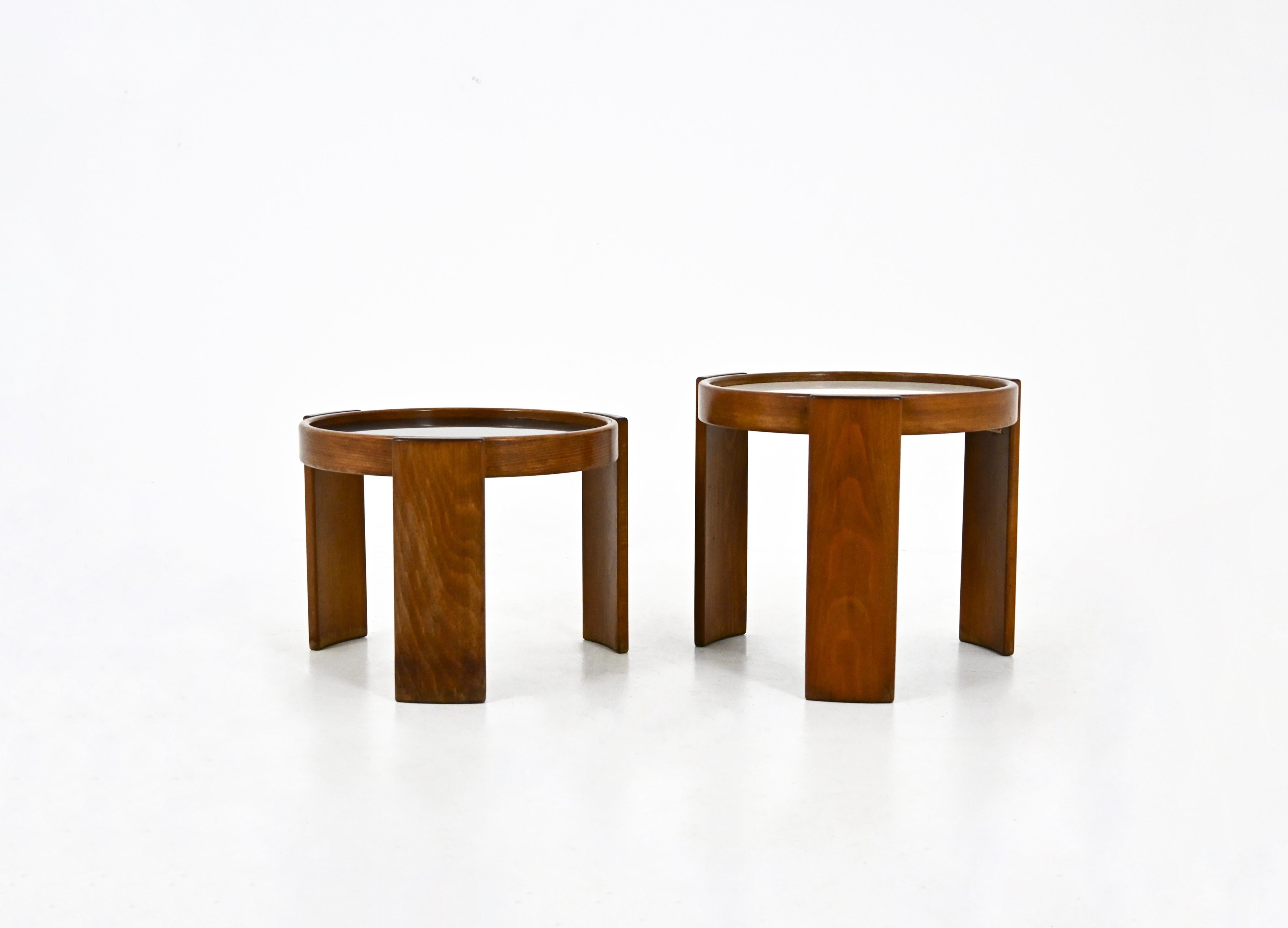 Mid-20th Century Model 780 Nesting Tables by Gianfranco Frattini for Cassina, 1960s, Set of 2