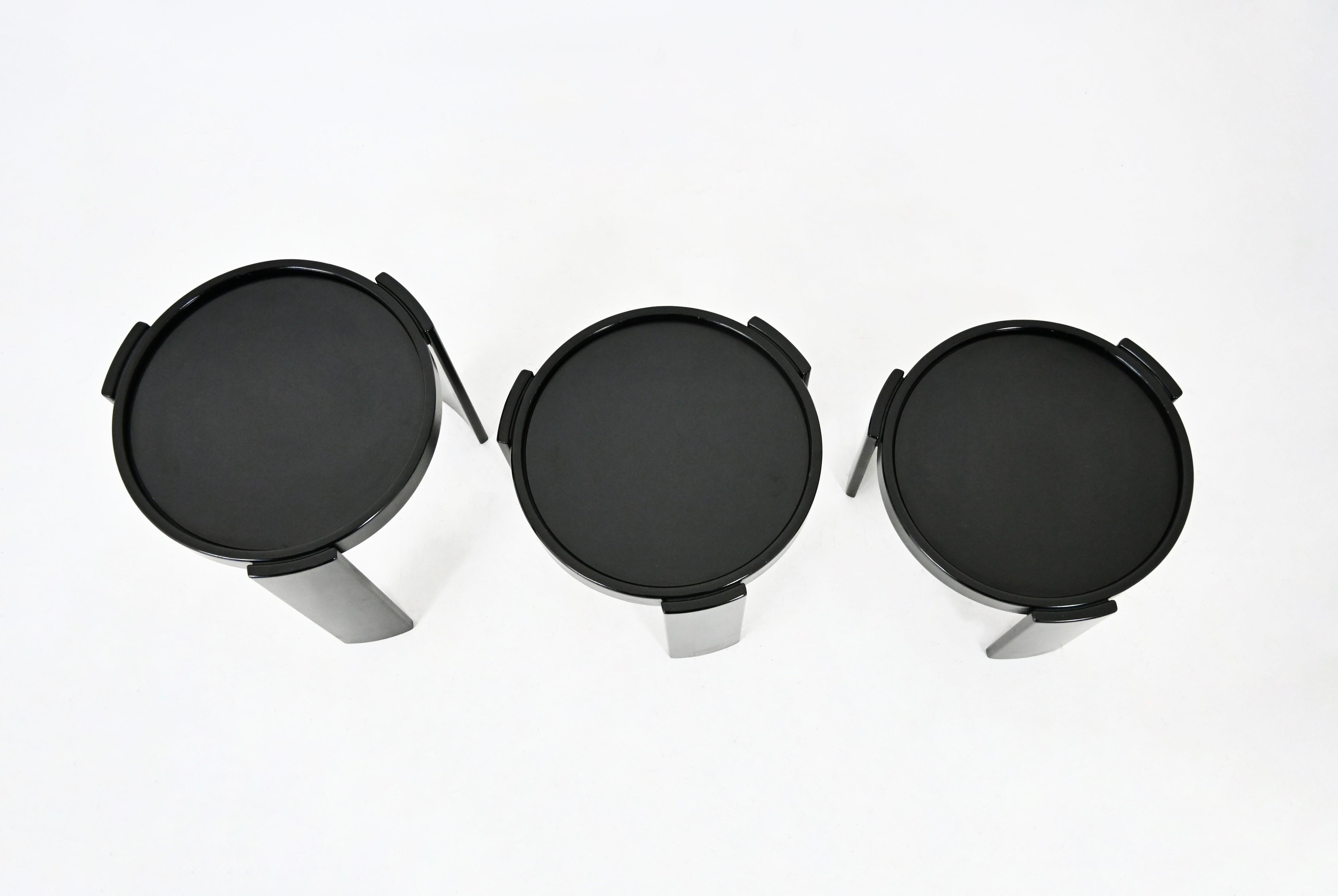 Mid-20th Century Model 780 Nesting Tables by Gianfranco Frattini for Cassina, 1960s, Set of 3